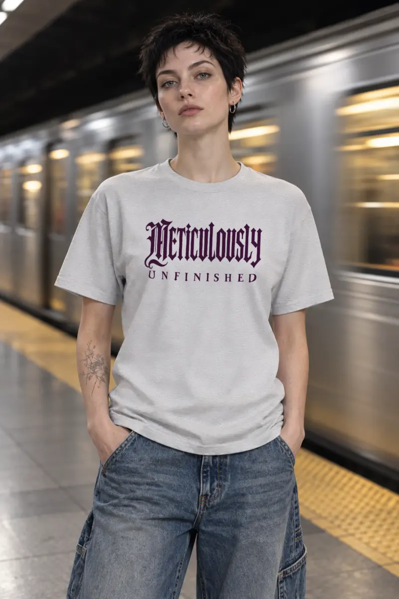 "Meticulously UNFINISHED" Heavyweight Unisex Crewneck T-shirt