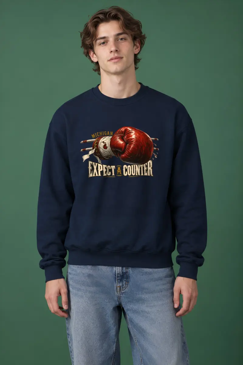"Michigan Expect a Counter" Heavy Blend Unisex Crewneck Sweatshirt