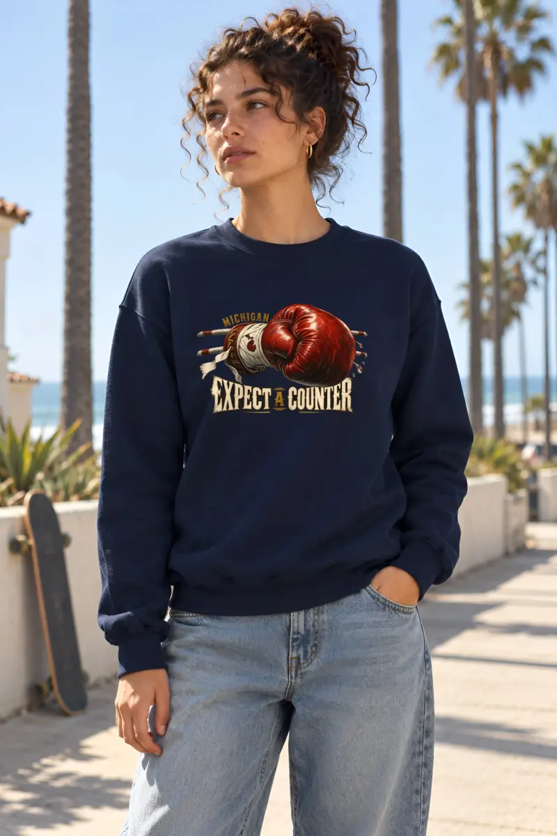 "Michigan Expect a Counter" Heavy Blend Unisex Crewneck Sweatshirt