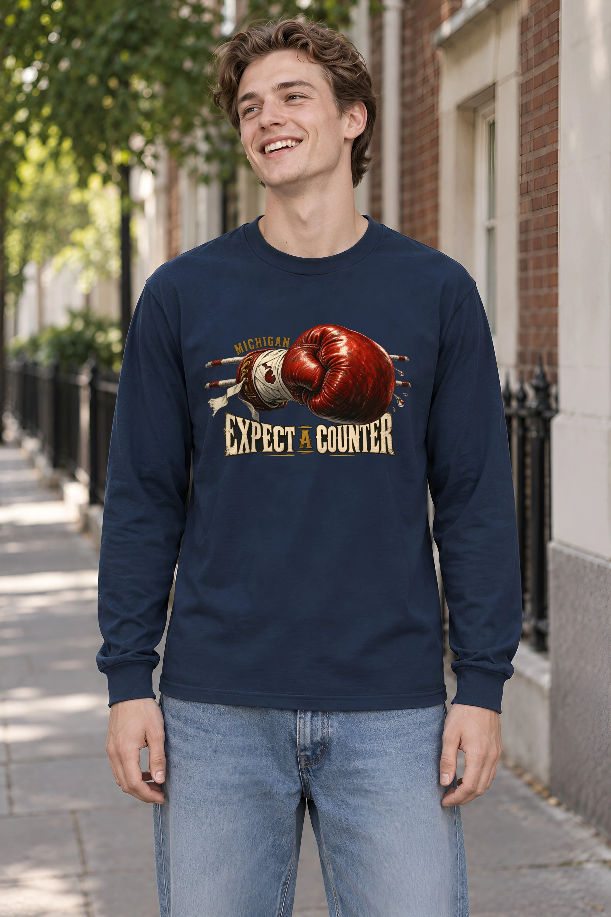 "Michigan Expect a Counter" Unisex Longsleeve T-shirt