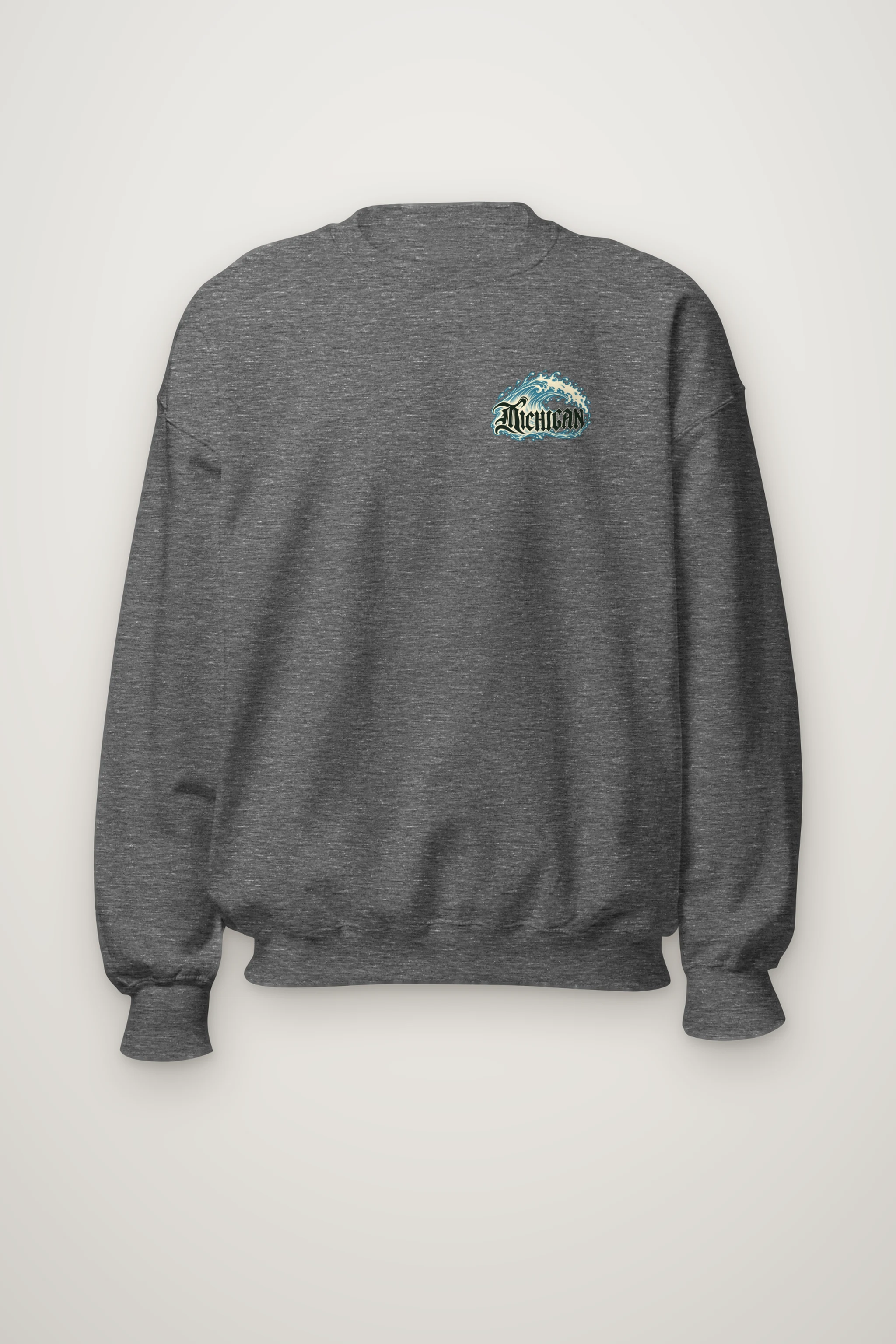 "Michigan Great Lakes Wave" Heavy Blend Unisex Crewneck Sweatshirt