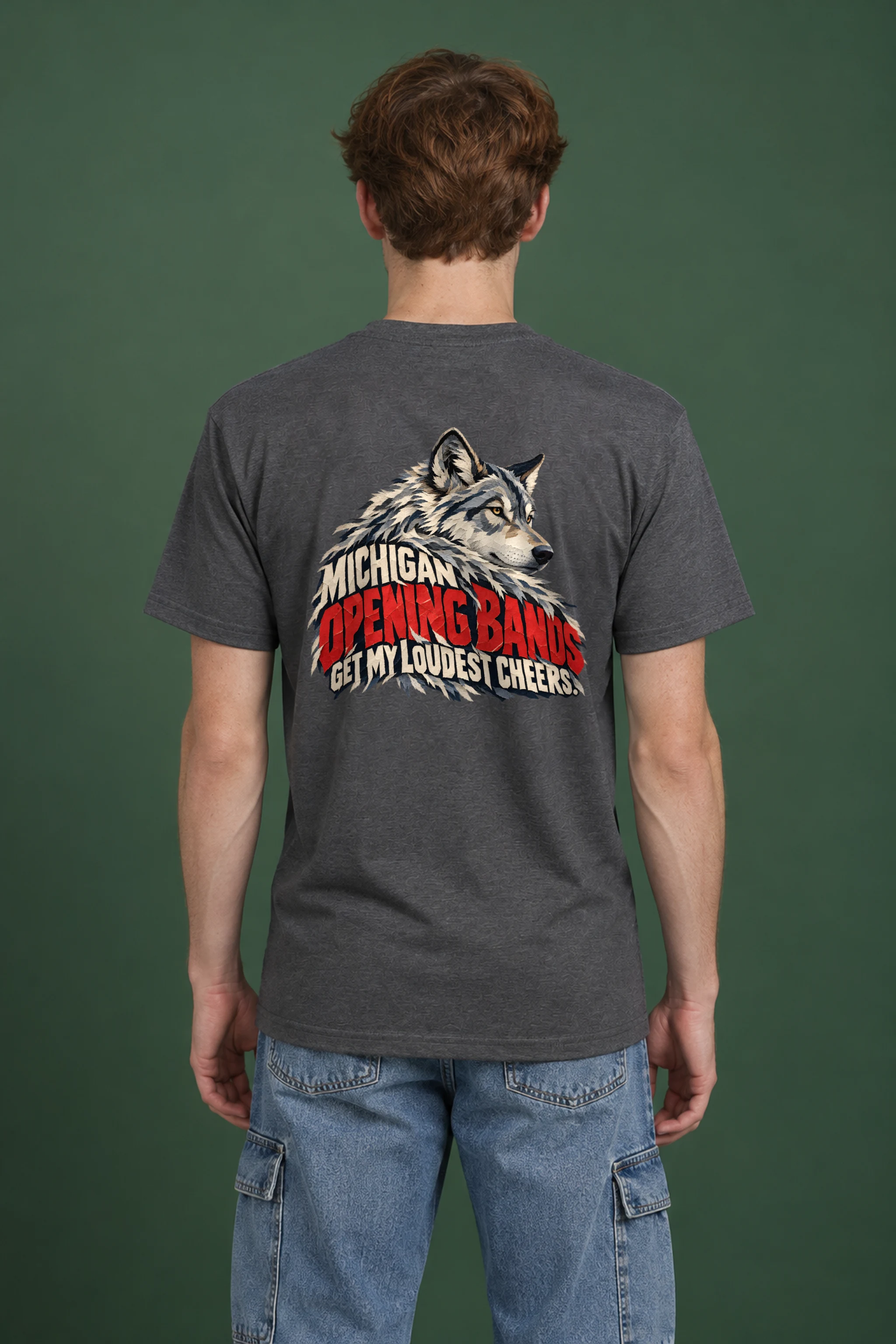 "Michigan Opening Bands Get My Loudest Cheers" Heavyweight Unisex Crewneck T-shirt