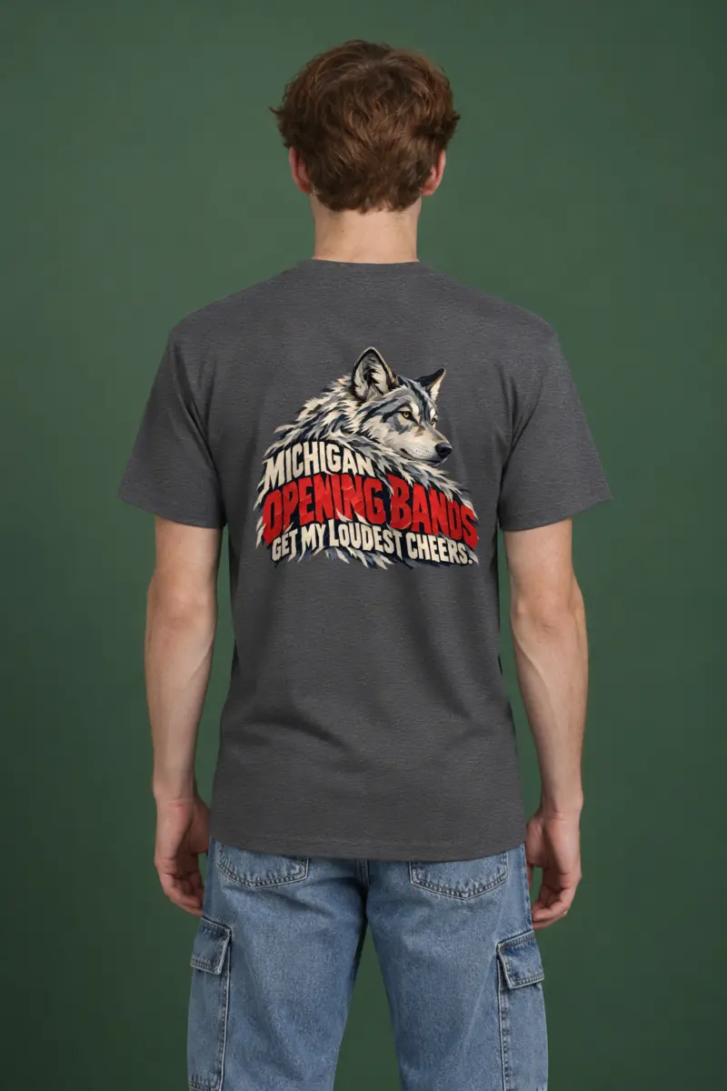 "Michigan Opening Bands Get My Loudest Cheers" Heavyweight Unisex Crewneck T-shirt