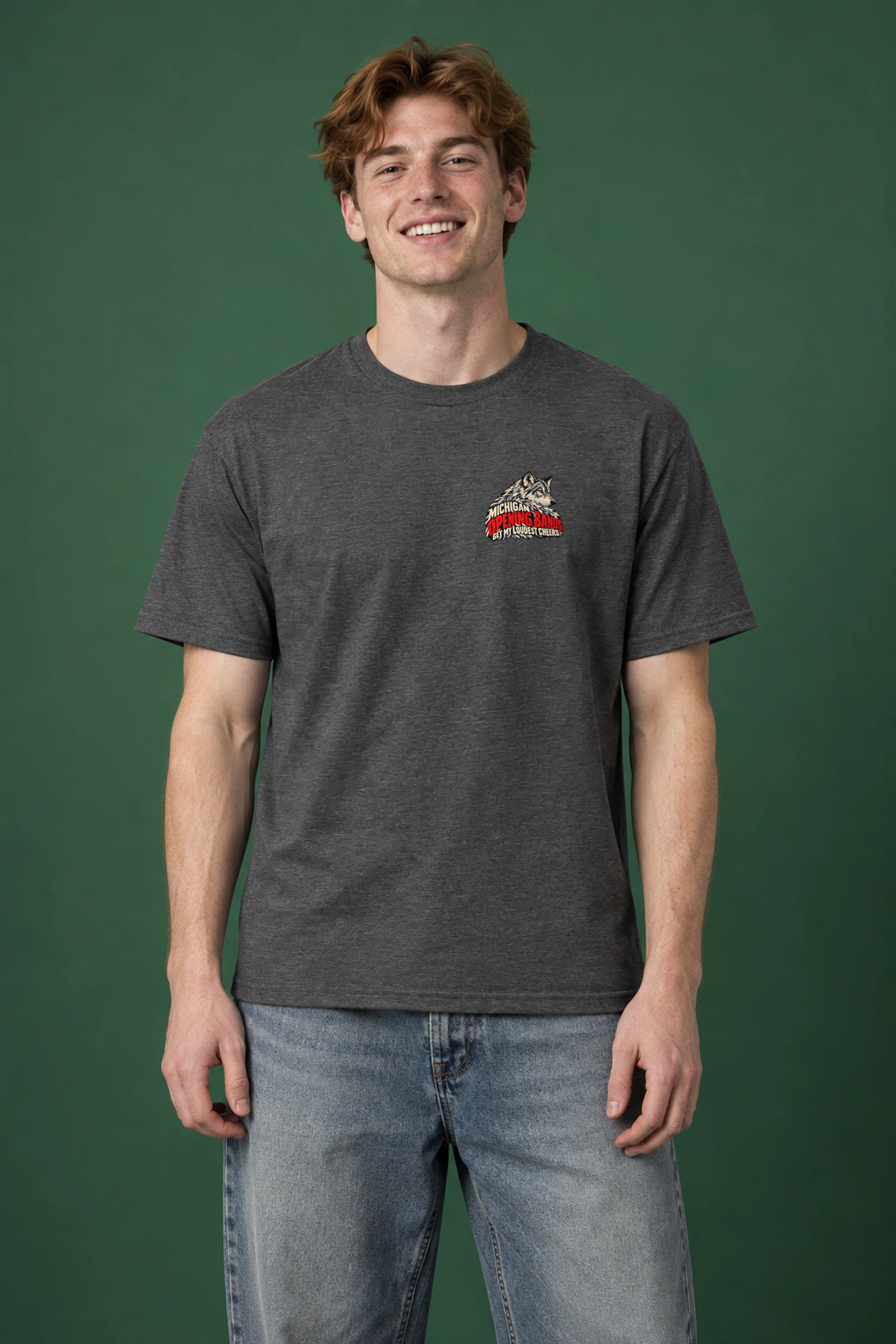 "Michigan Opening Bands Get My Loudest Cheers" Heavyweight Unisex Crewneck T-shirt