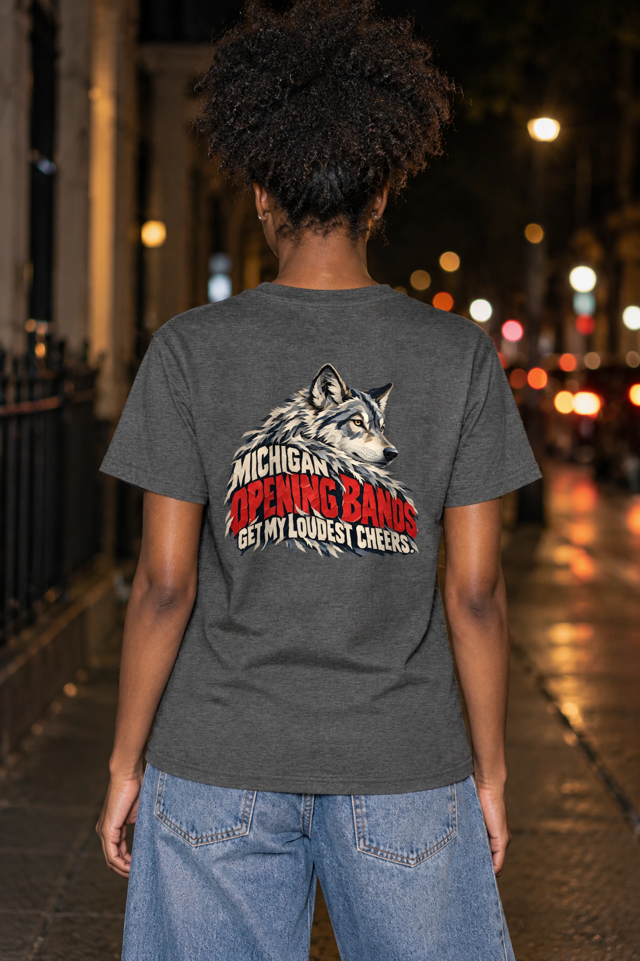 "Michigan Opening Bands Get My Loudest Cheers" Heavyweight Unisex Crewneck T-shirt