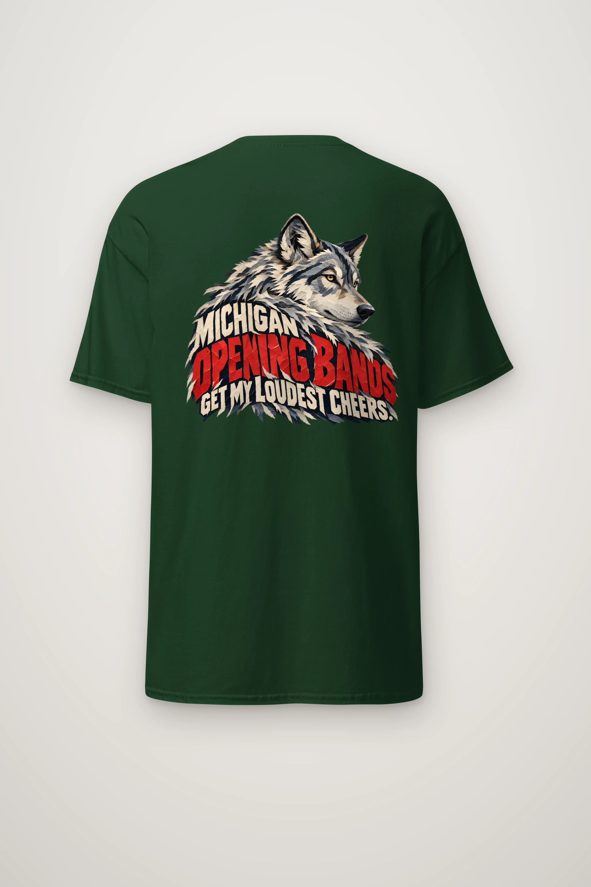 "Michigan Opening Bands Get My Loudest Cheers" Heavyweight Unisex Crewneck T-shirt