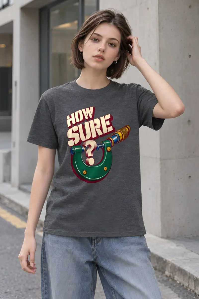 "Micrometer Question Mark" Heavyweight Unisex Crewneck T-shirt