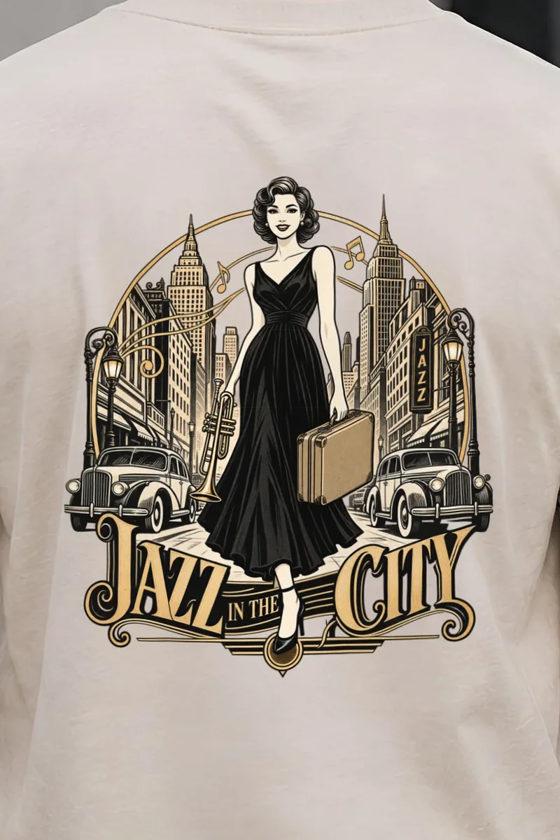 "Midnight Departure" Heavyweight Unisex Crewneck T-shirt