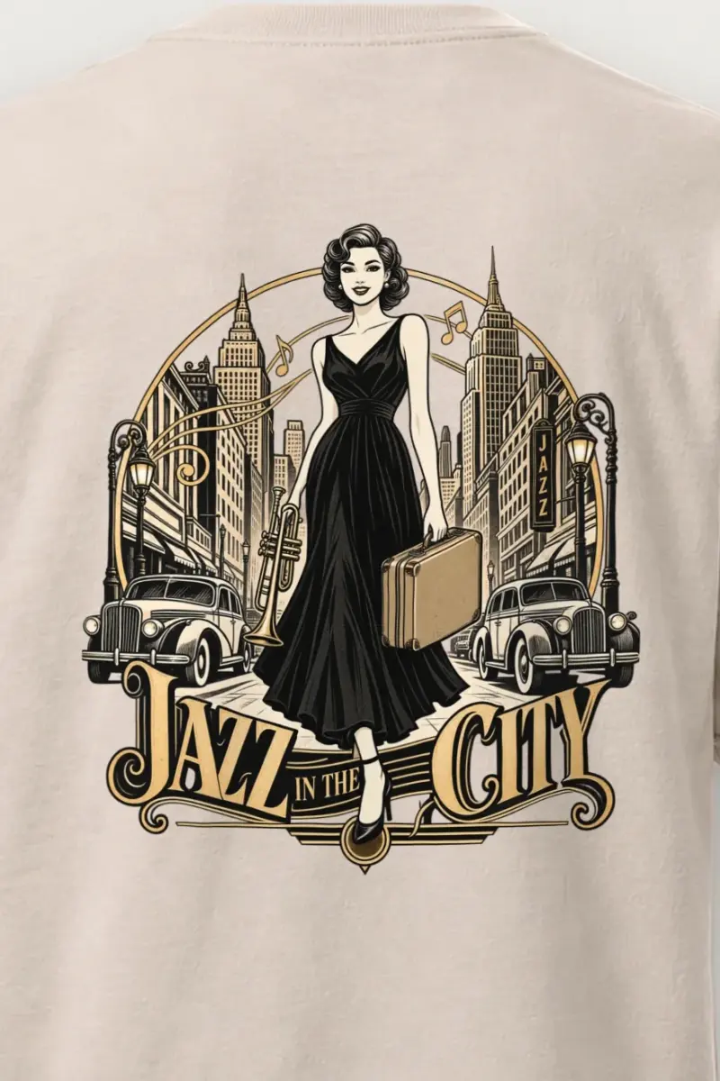 "Midnight Departure" Heavyweight Unisex Crewneck T-shirt