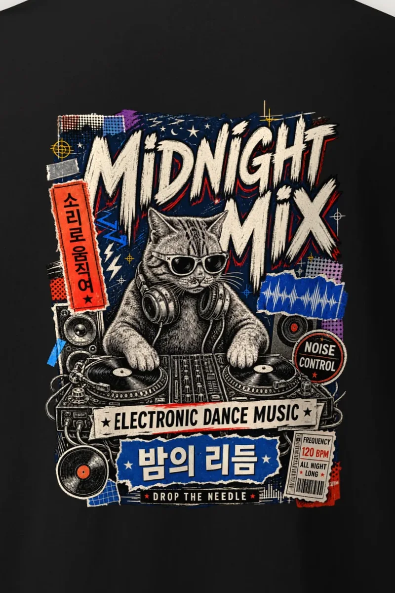 "Midnight Mix" Heavyweight Unisex Crewneck T-shirt