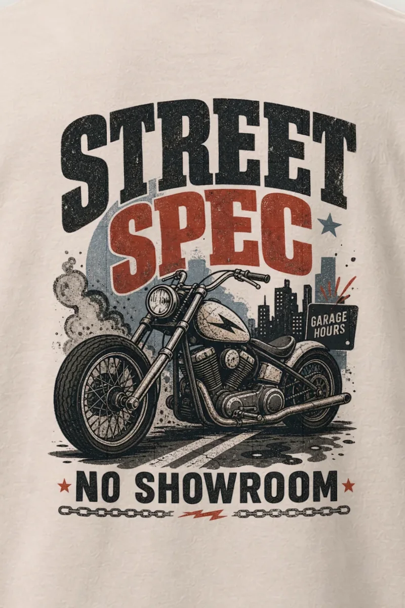 "Midnight Moto District" Heavyweight Unisex Crewneck T-shirt
