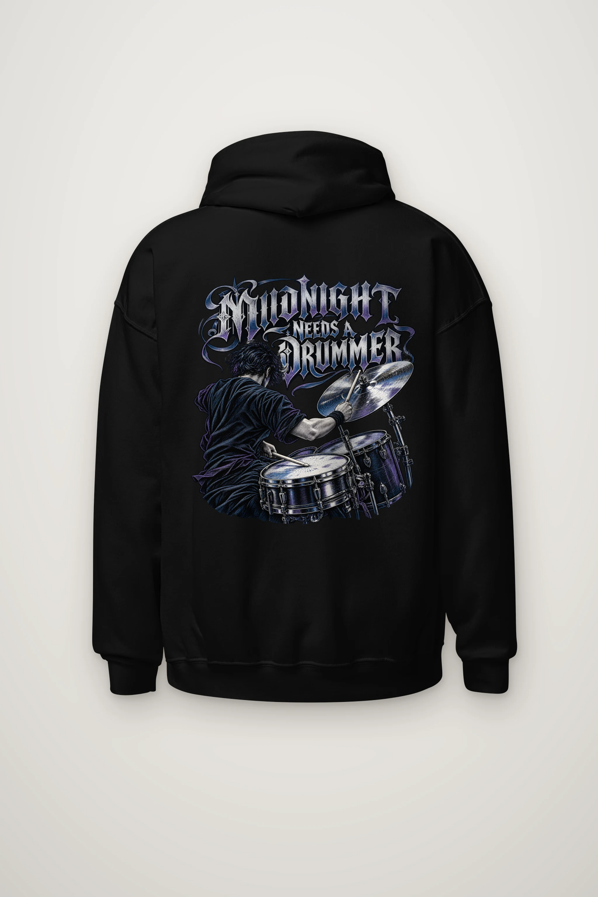 "Midnight Needs a Drummer" Heavy Blend Unisex Pullover Hoodie