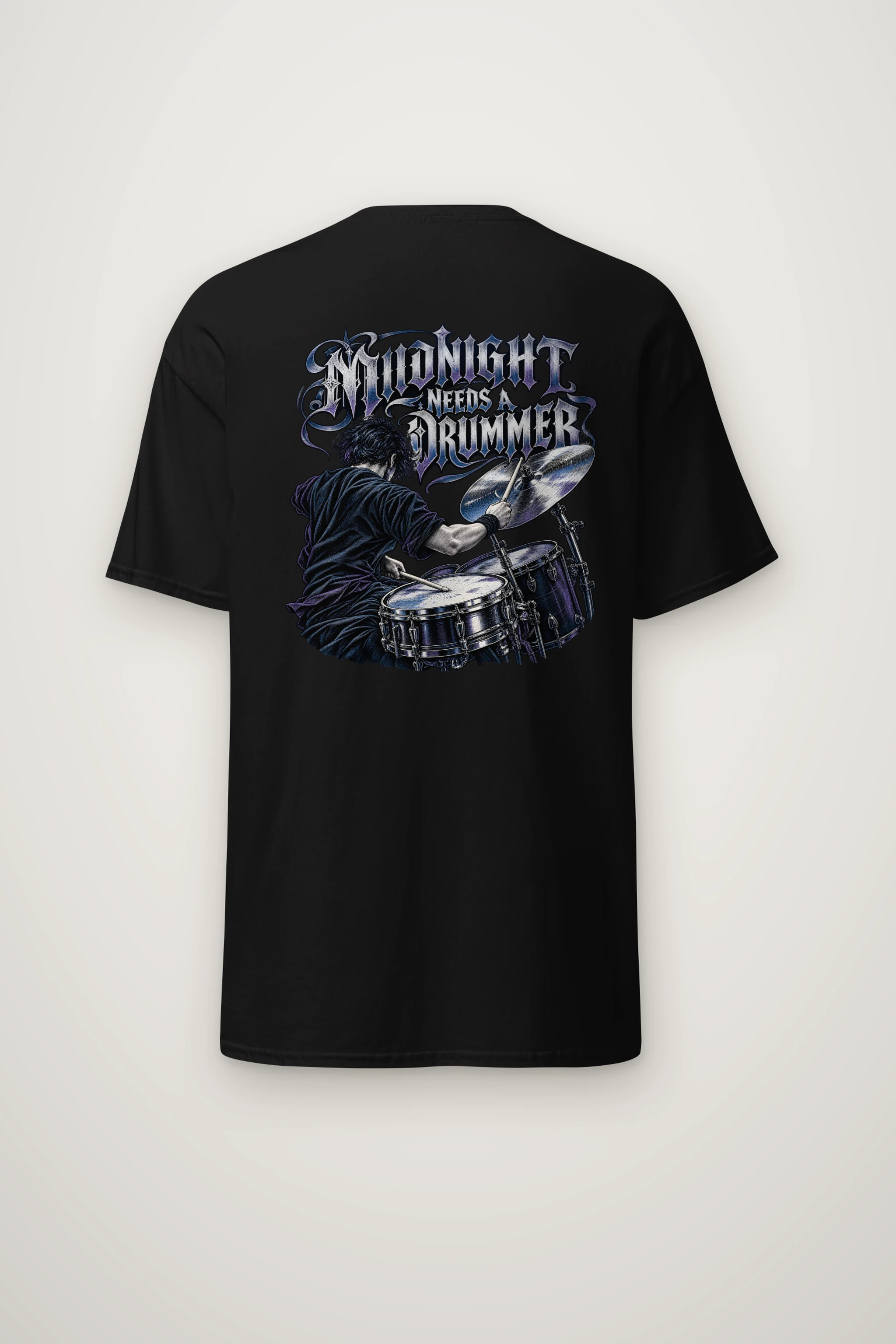 "Midnight Needs a Drummer" Heavyweight Unisex Crewneck T-shirt
