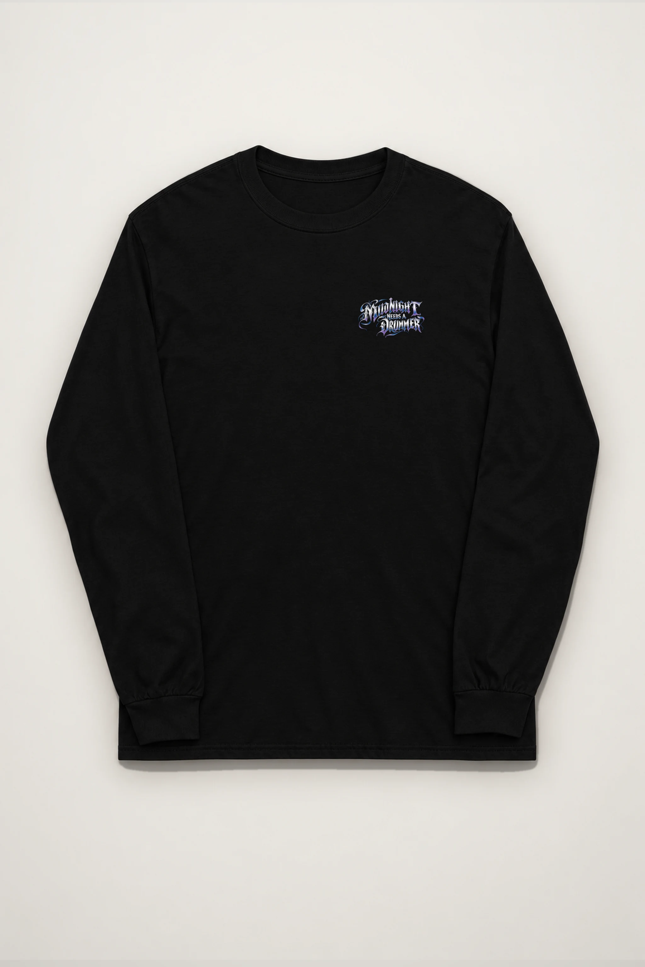 "Midnight Needs a Drummer" Unisex Longsleeve T-shirt