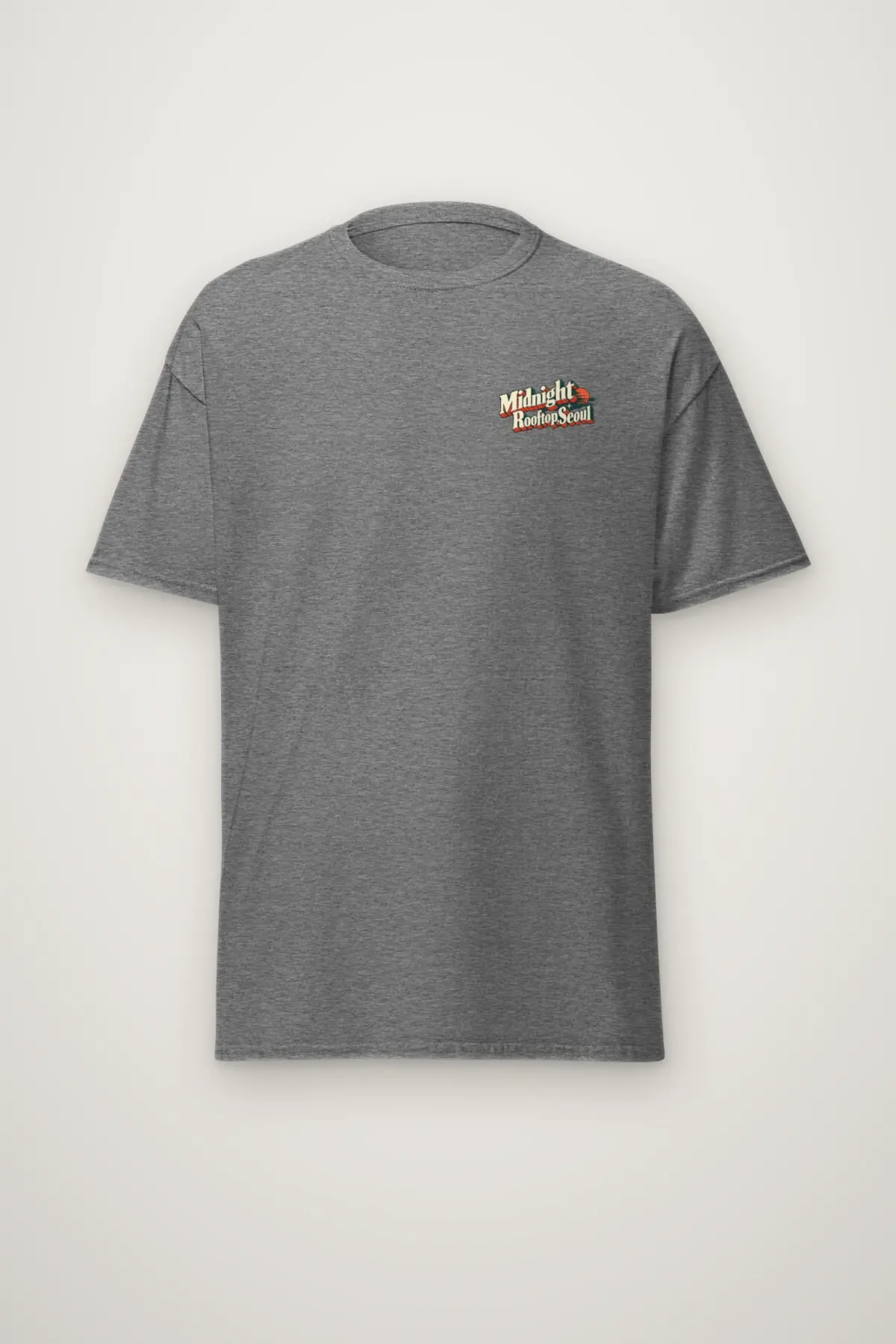 "Midnight Rooftop, Seoul" Heavyweight Unisex Crewneck T-shirt
