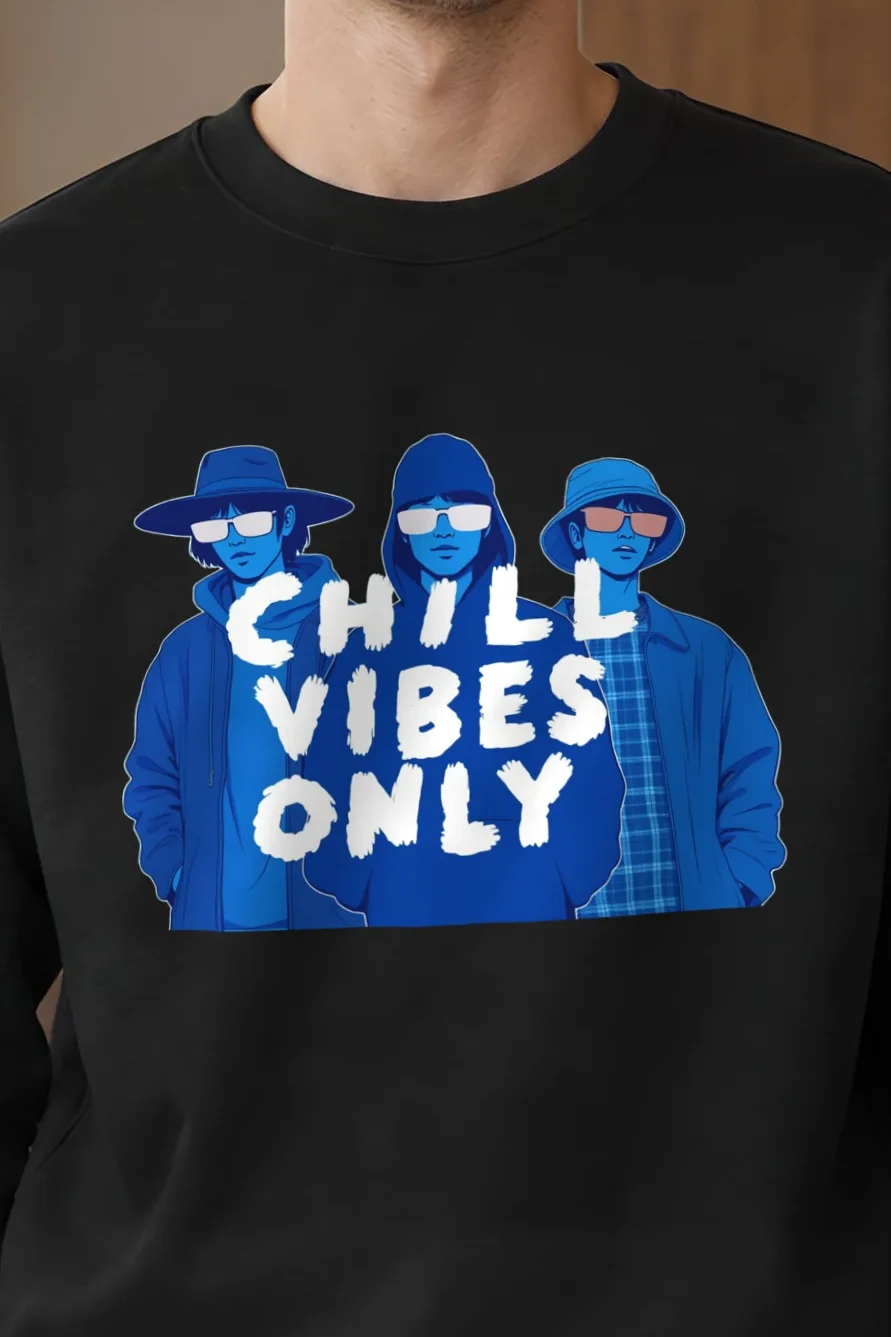 "Midnight Shades Club" 1 Crewneck Sweatshirt - the graphic up close