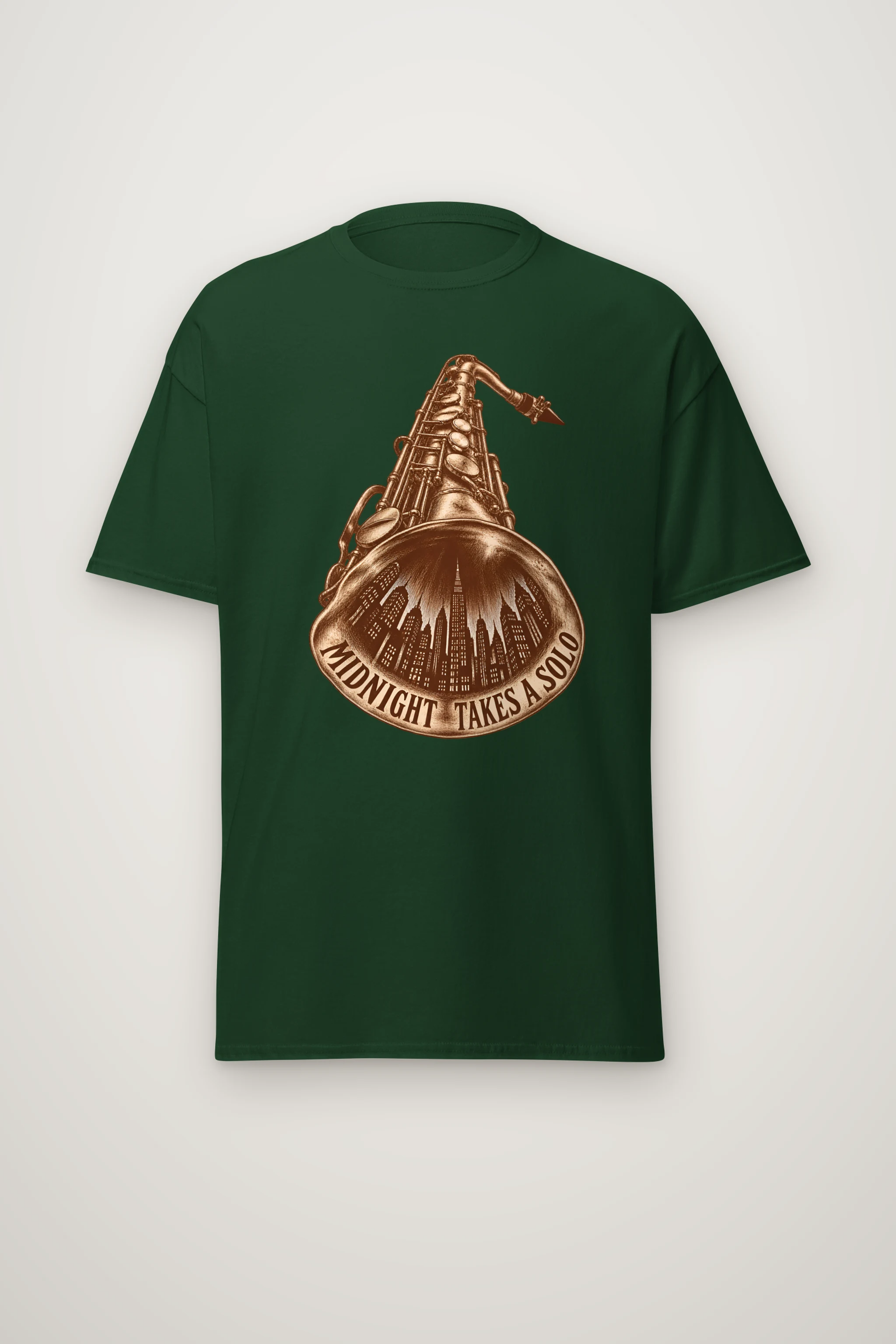 "Midnight Takes a Solo" Heavyweight Unisex Crewneck T-shirt