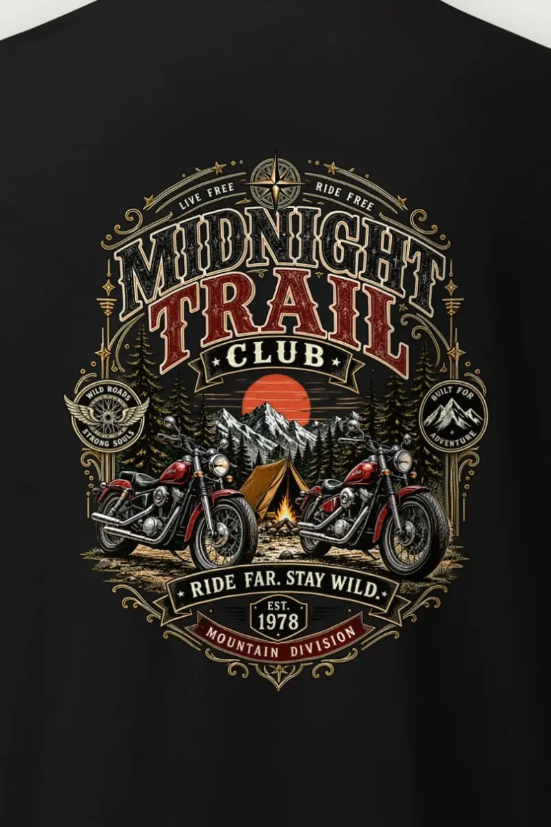 "Midnight Trail Club" Heavyweight Unisex Crewneck T-shirt