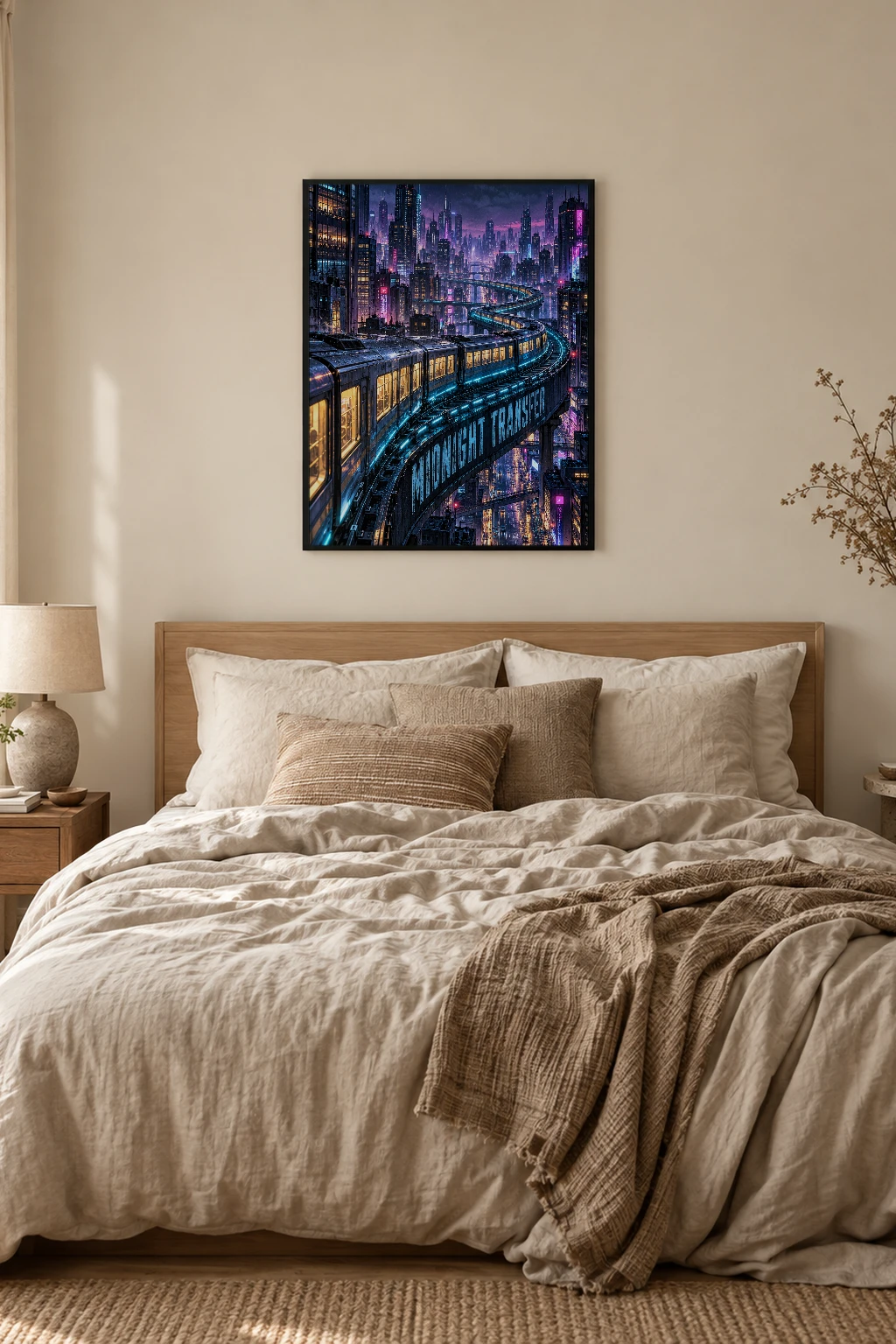 "Midnight Transfer" Premium Wooden Framed Poster