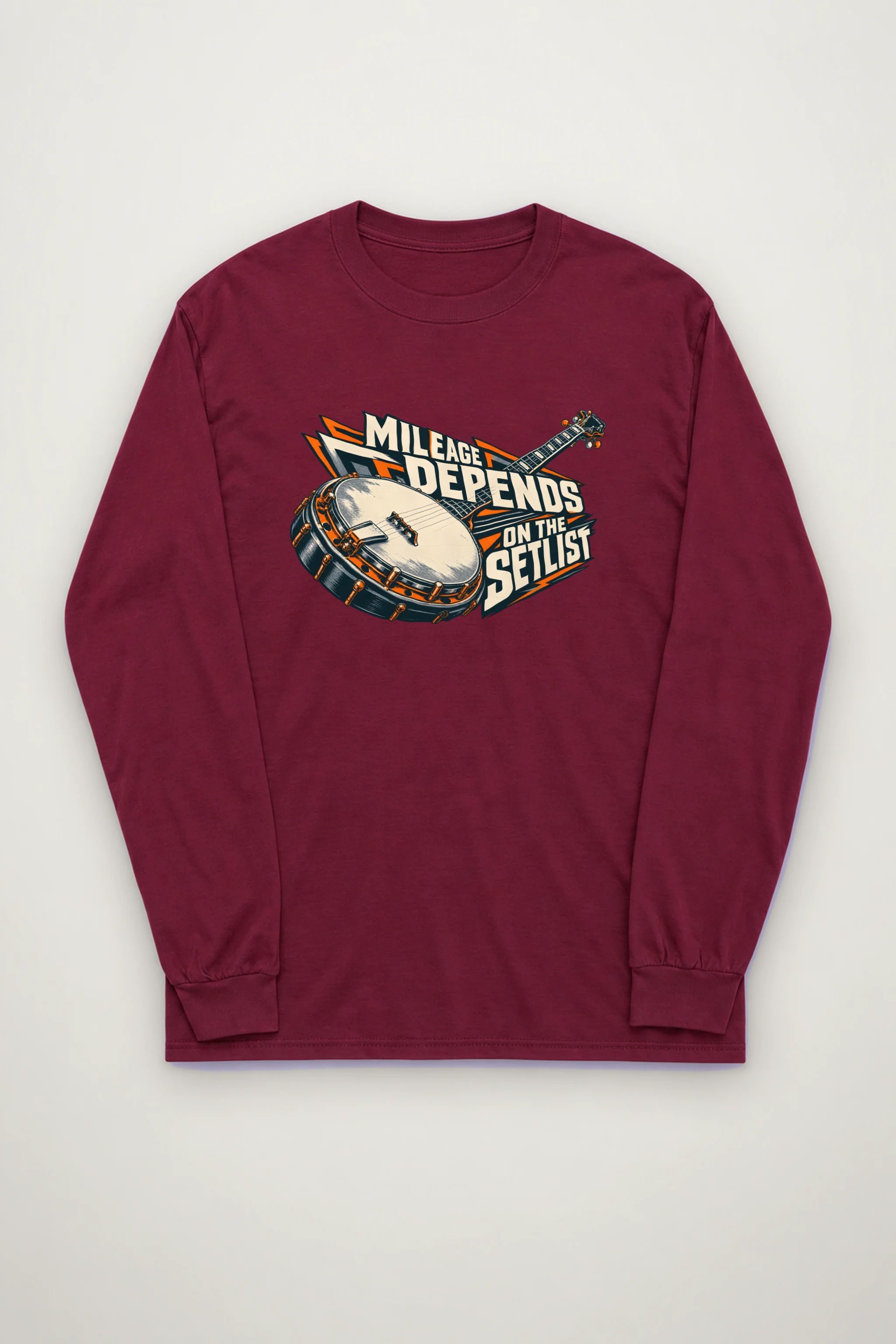 "Mileage Depends on the Setlist" Unisex Longsleeve T-shirt