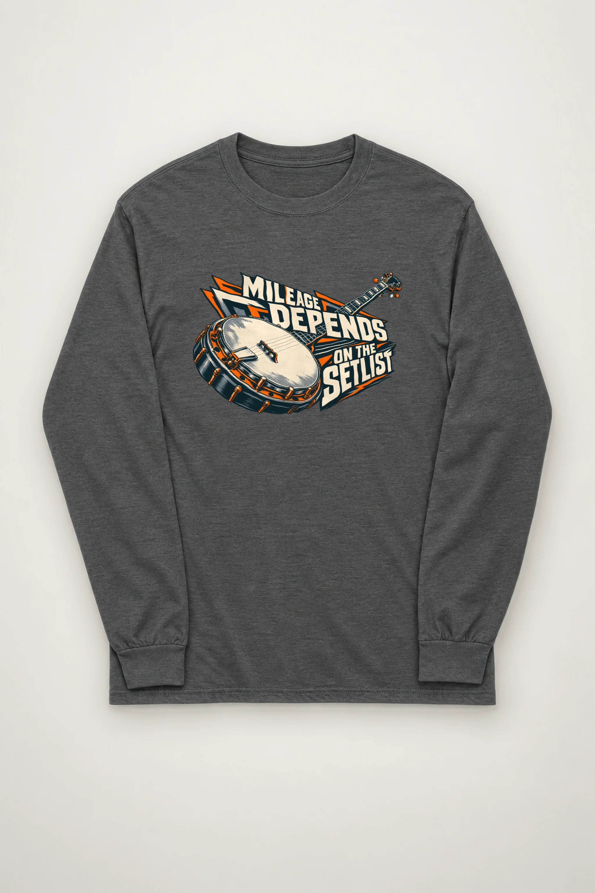 "Mileage Depends on the Setlist" Unisex Longsleeve T-shirt