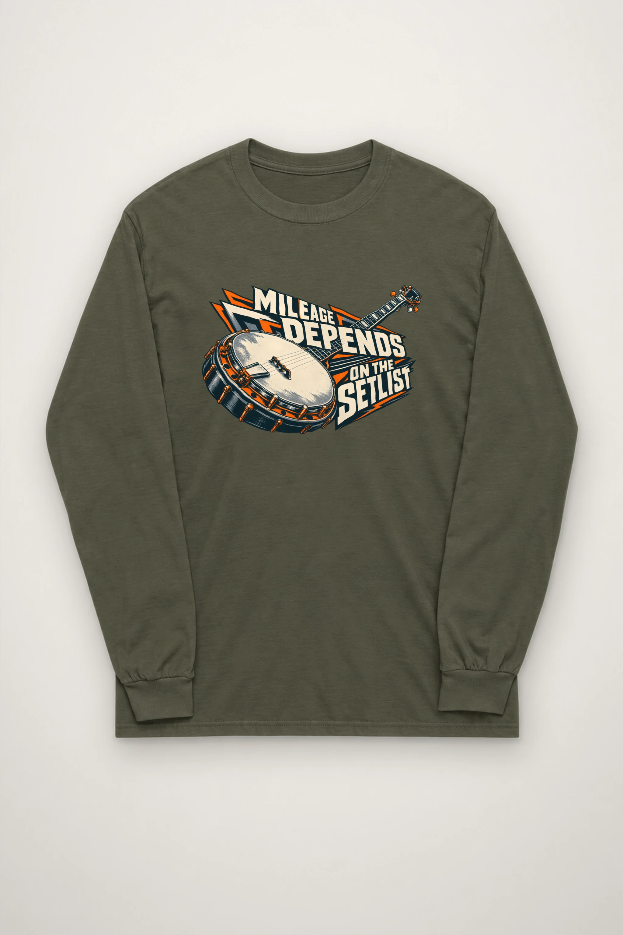 "Mileage Depends on the Setlist" Unisex Longsleeve T-shirt
