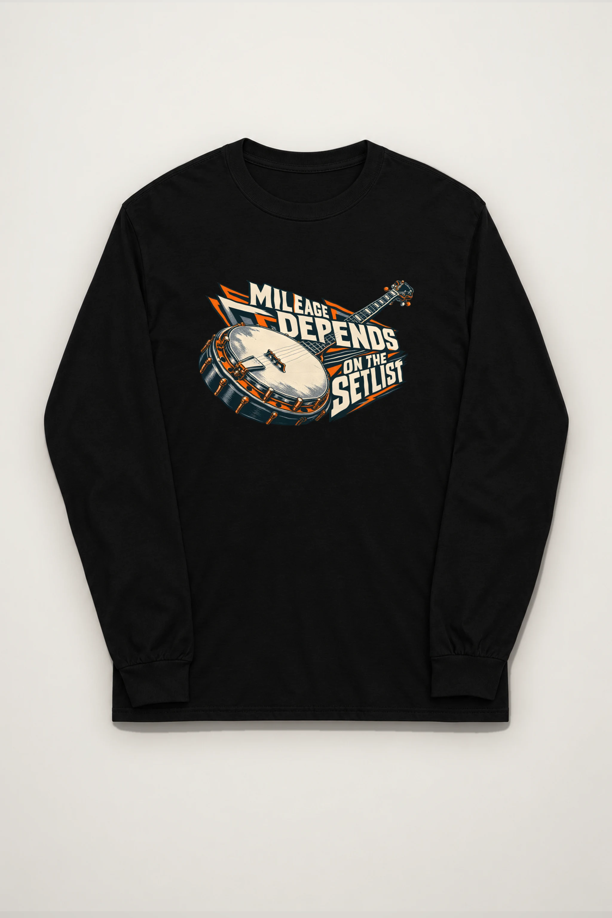 "Mileage Depends on the Setlist" Unisex Longsleeve T-shirt