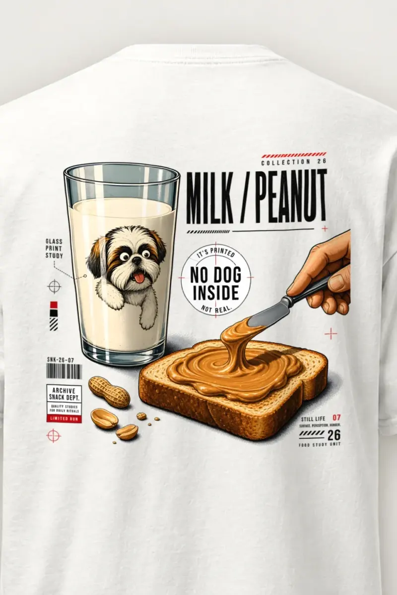 "Milk Peanut Study" Heavyweight Unisex Crewneck T-shirt