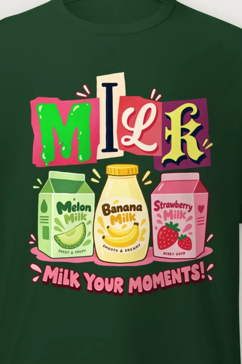 "Milk Your Moments" Heavyweight Unisex Crewneck T-shirt