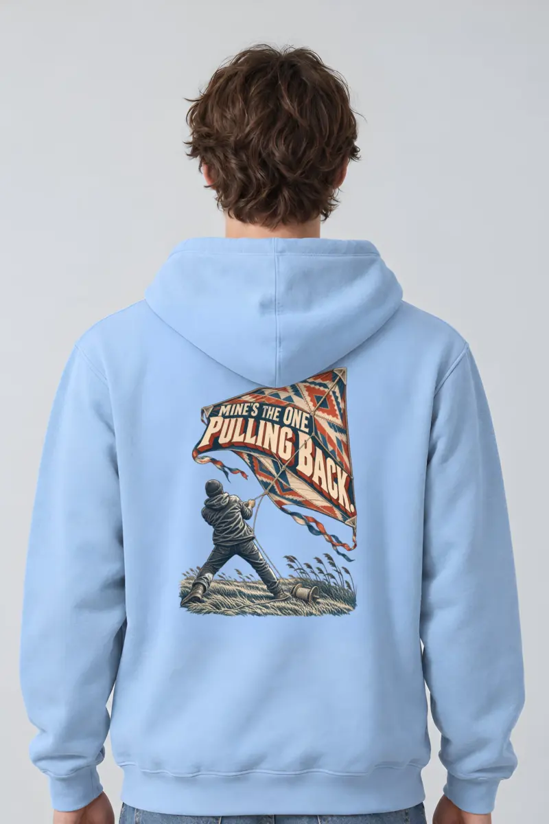 “Mine’s the One Pulling Back” Heavy Blend Unisex Pullover Hoodie