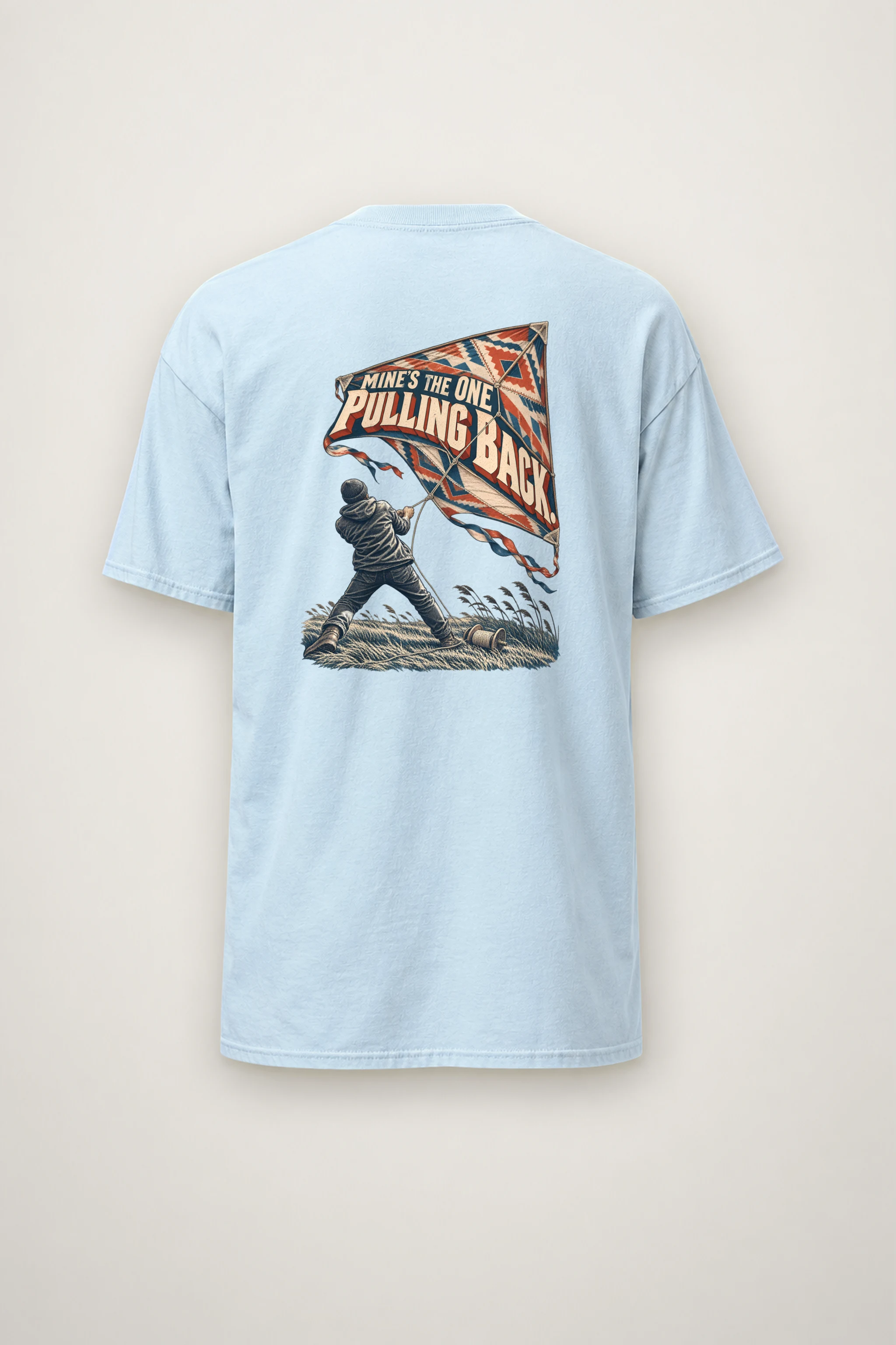 "Mine's The One Pulling Back" Heavyweight Unisex Crewneck T-shirt