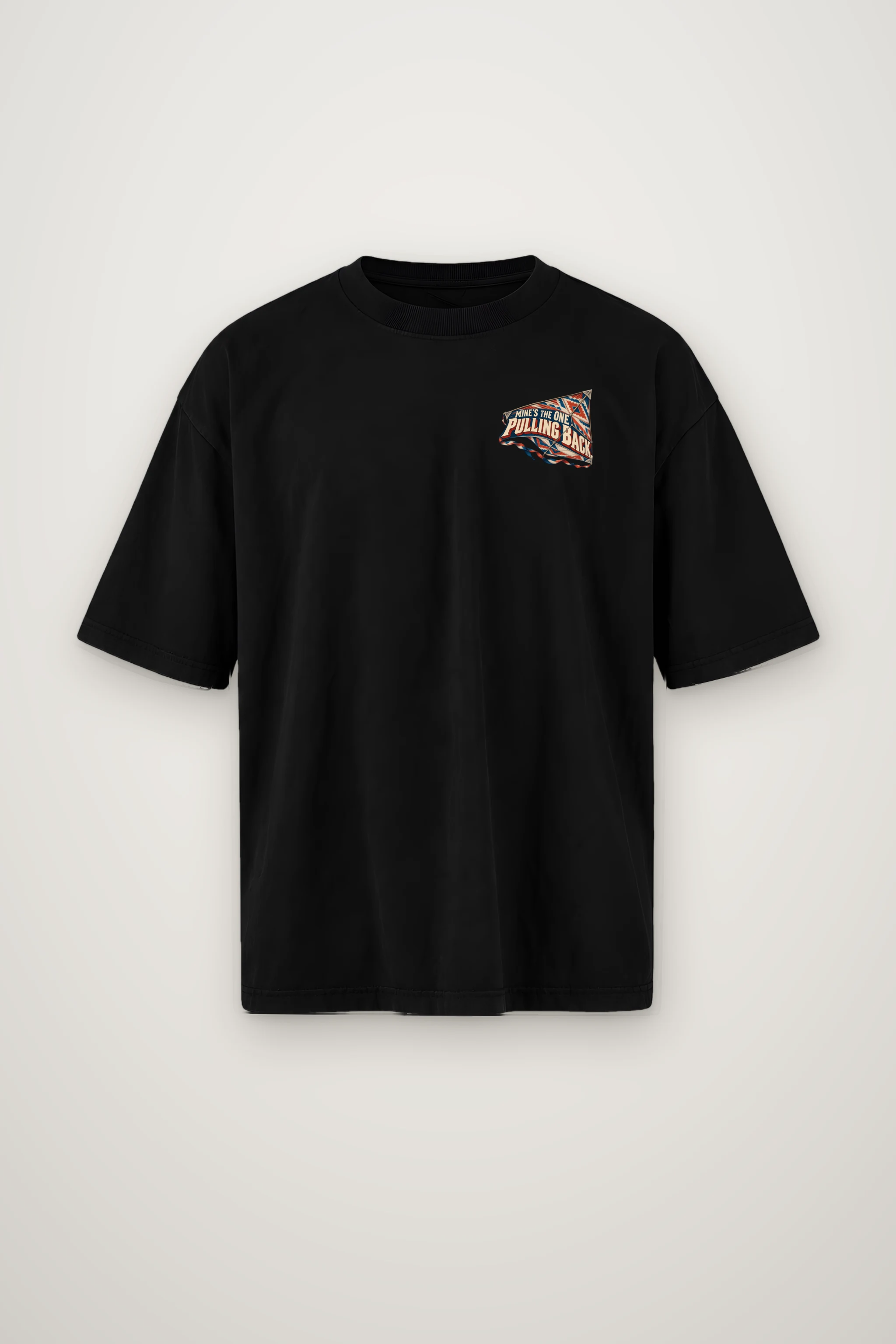 "Mine's the One Pulling Back" Men's Oversized Heavyweight Crewneck T-Shirt