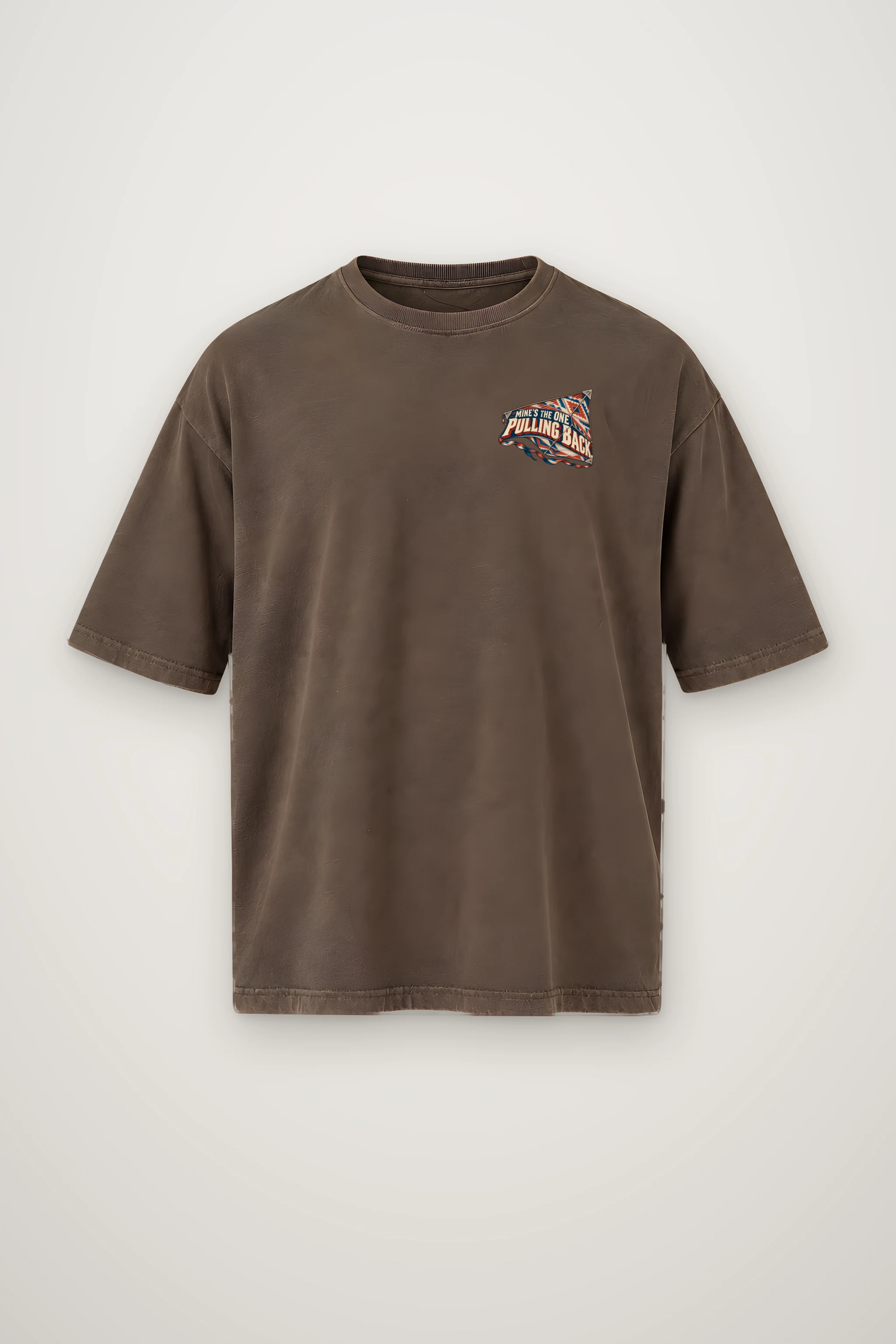 "Mine's the One Pulling Back" Men's Oversized Heavyweight Crewneck T-Shirt