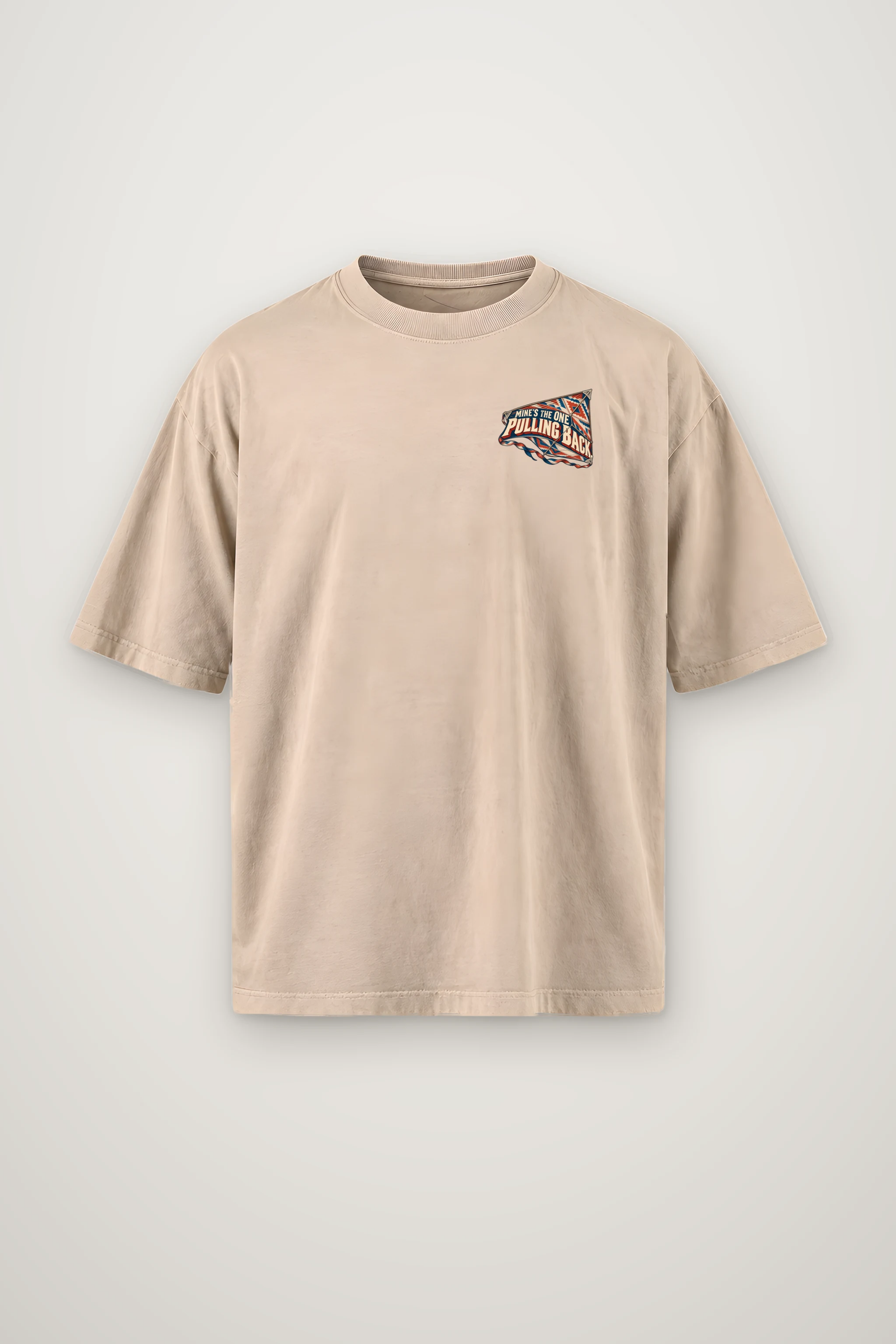 "Mine's the One Pulling Back" Men's Oversized Heavyweight Crewneck T-Shirt