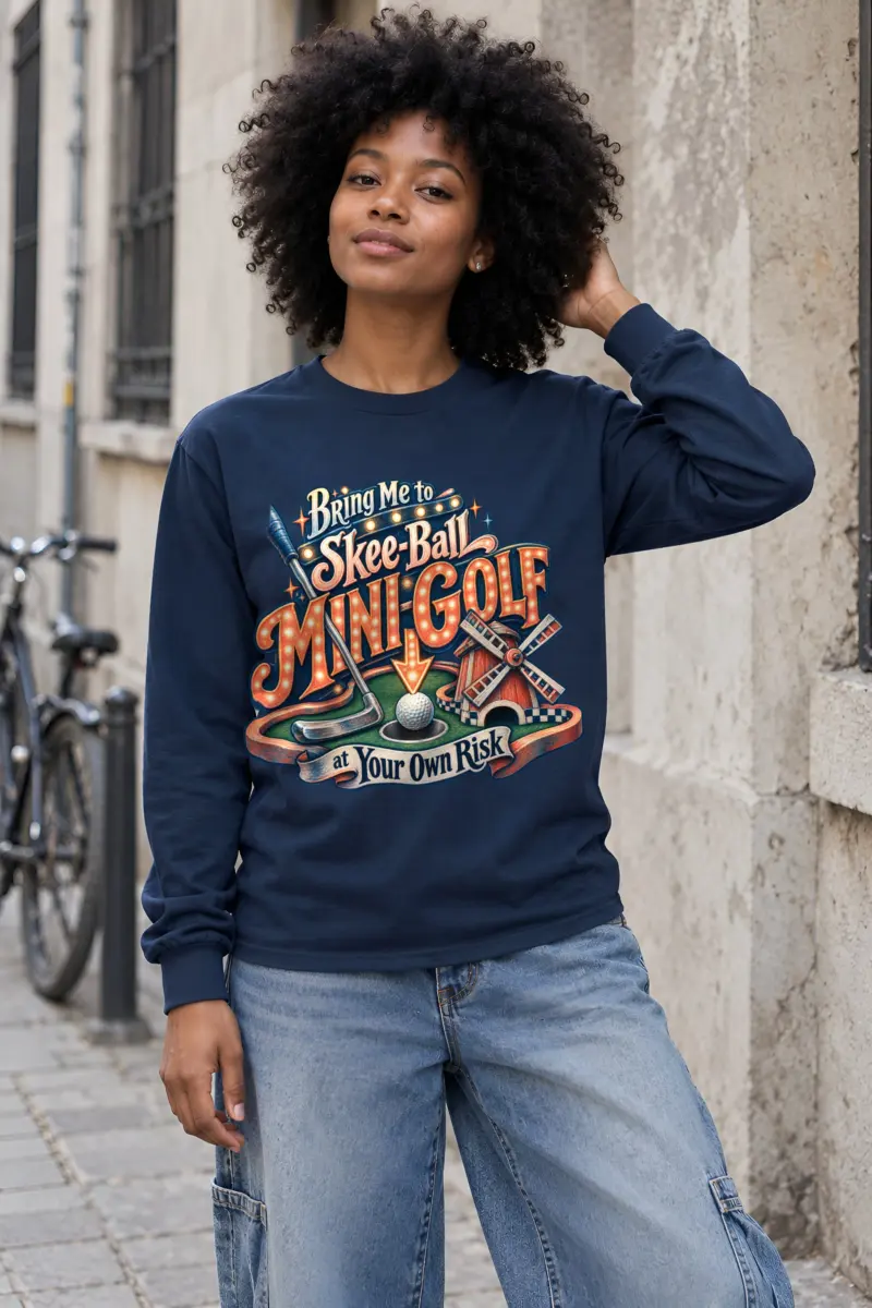 “Mini-Golf at Your Own Risk” Unisex Longsleeve T-shirt