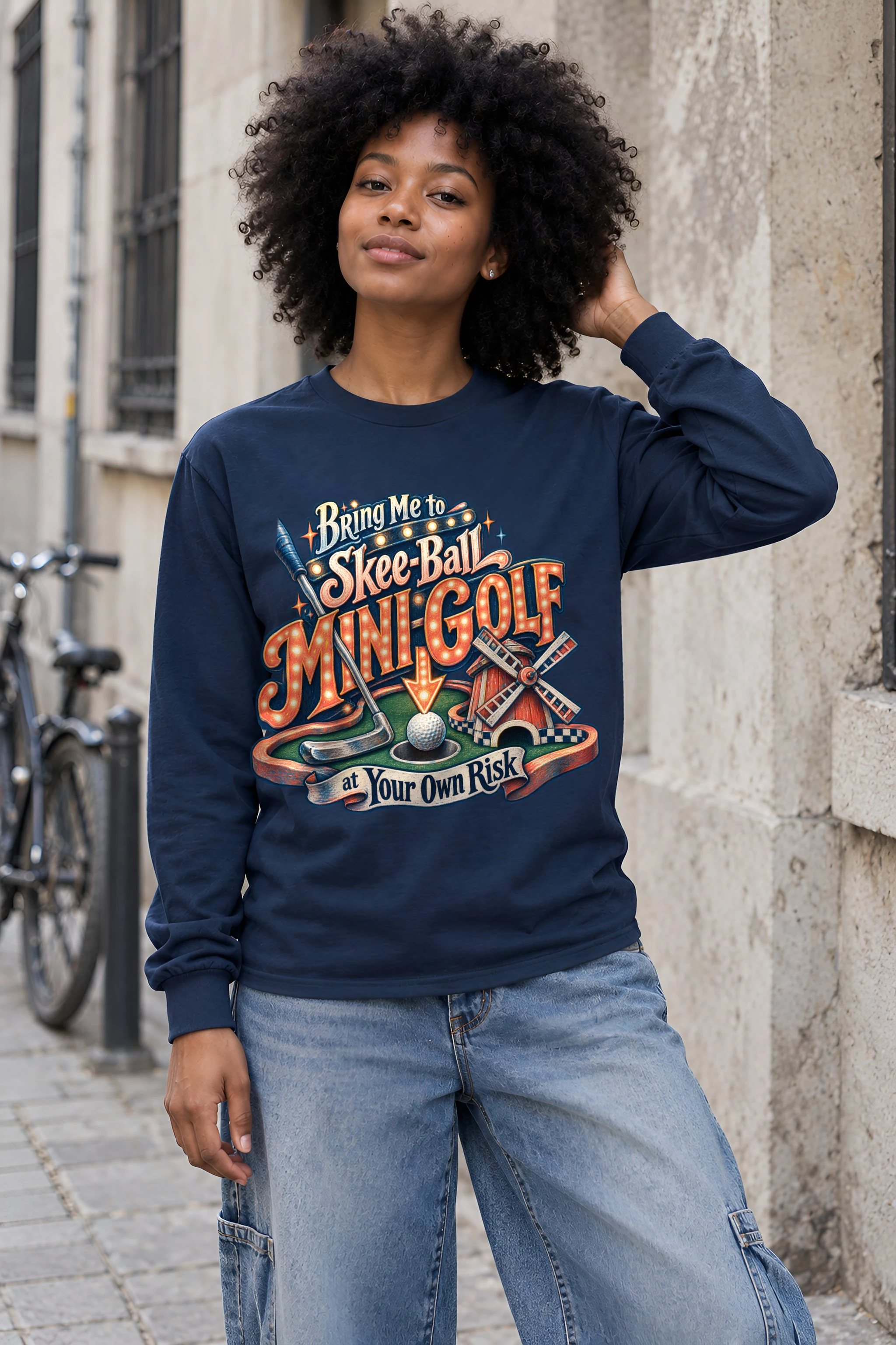 "Mini-Golf at Your Own Risk" Unisex Longsleeve T-shirt
