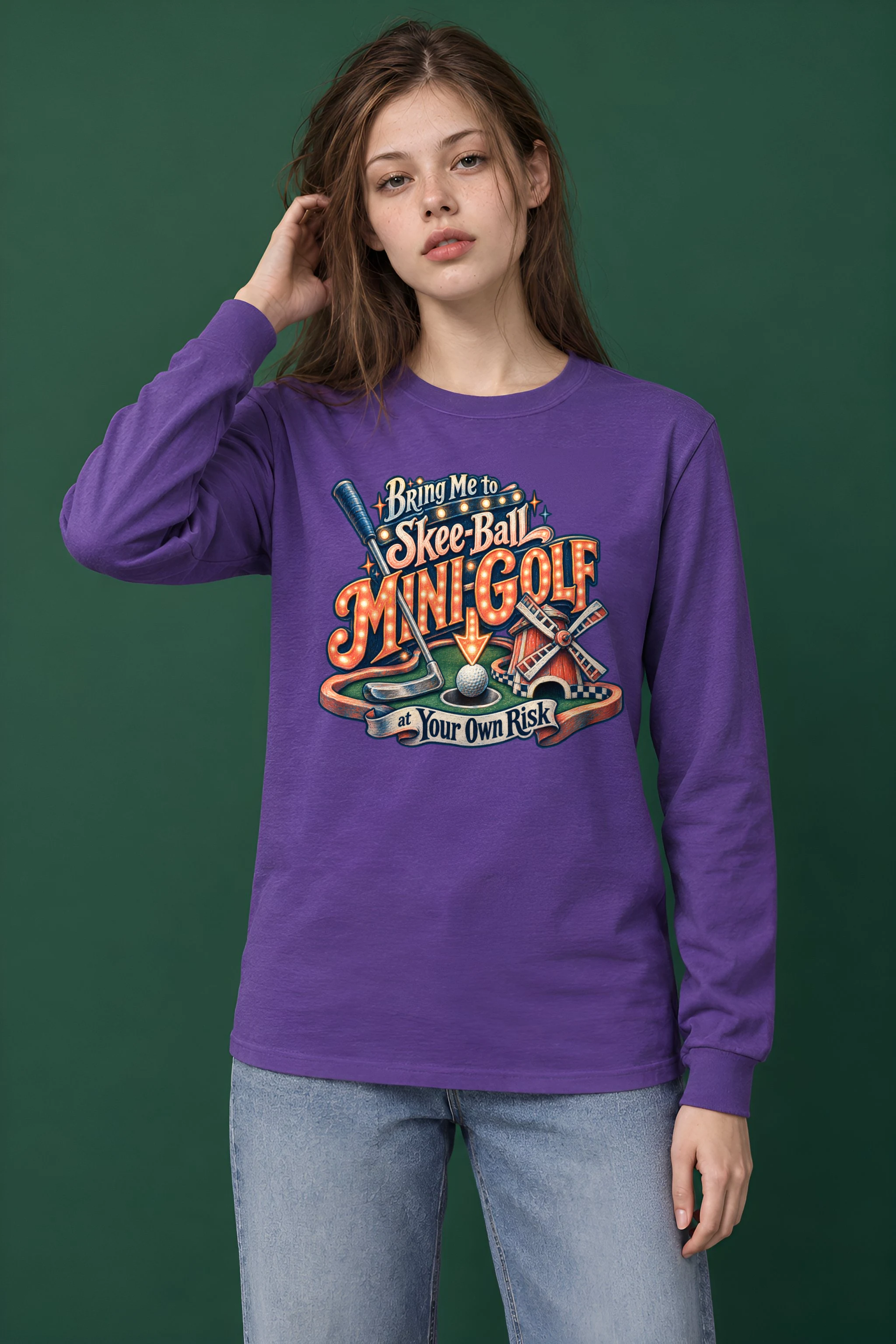 "Mini-Golf at Your Own Risk" Unisex Longsleeve T-shirt