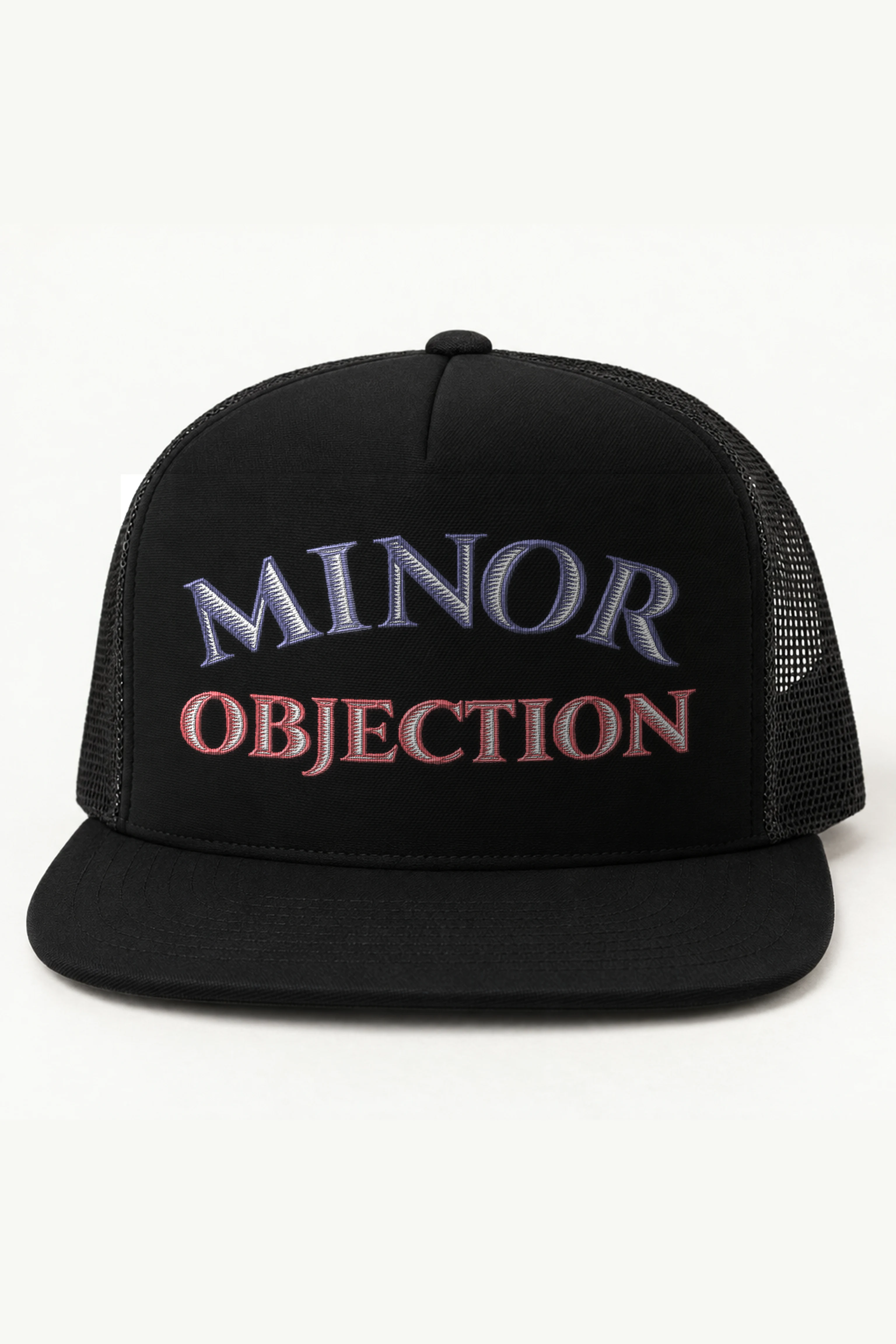 "Minor Objection" 5 Panel Trucker Cap · Embroidered