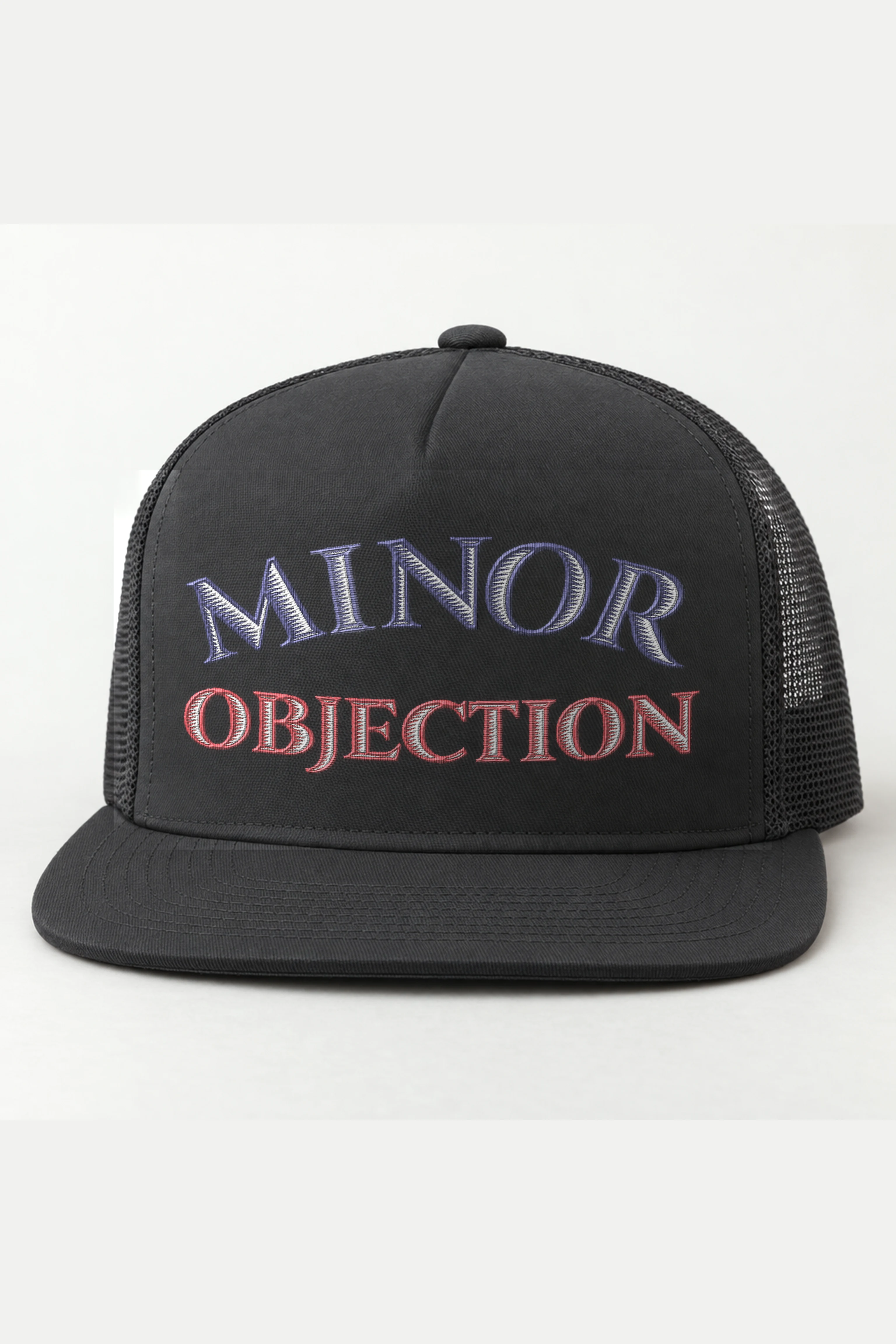 "Minor Objection" 5 Panel Trucker Cap · Embroidered