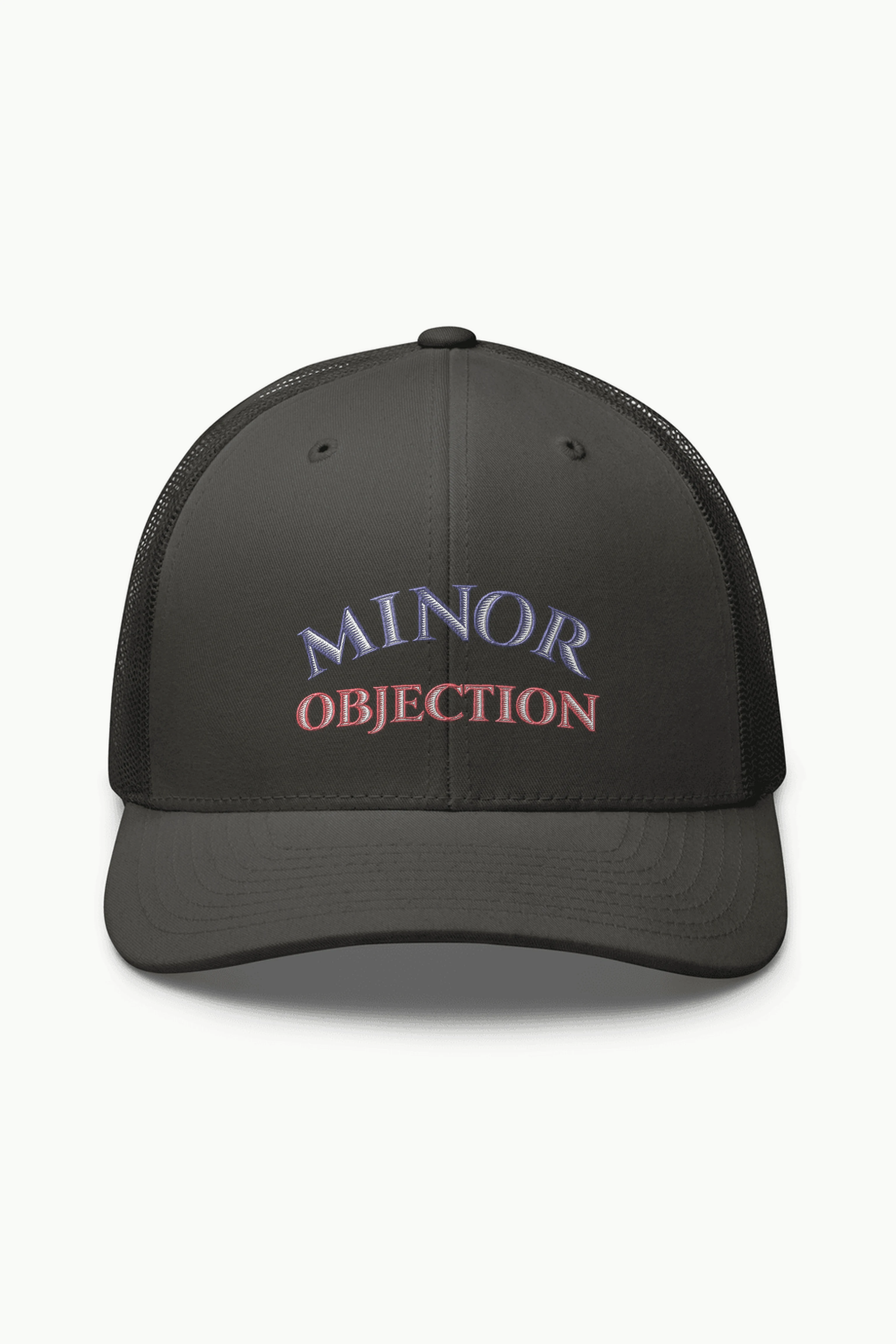 "Minor Objection" Retro Trucker Cap · Embroidered