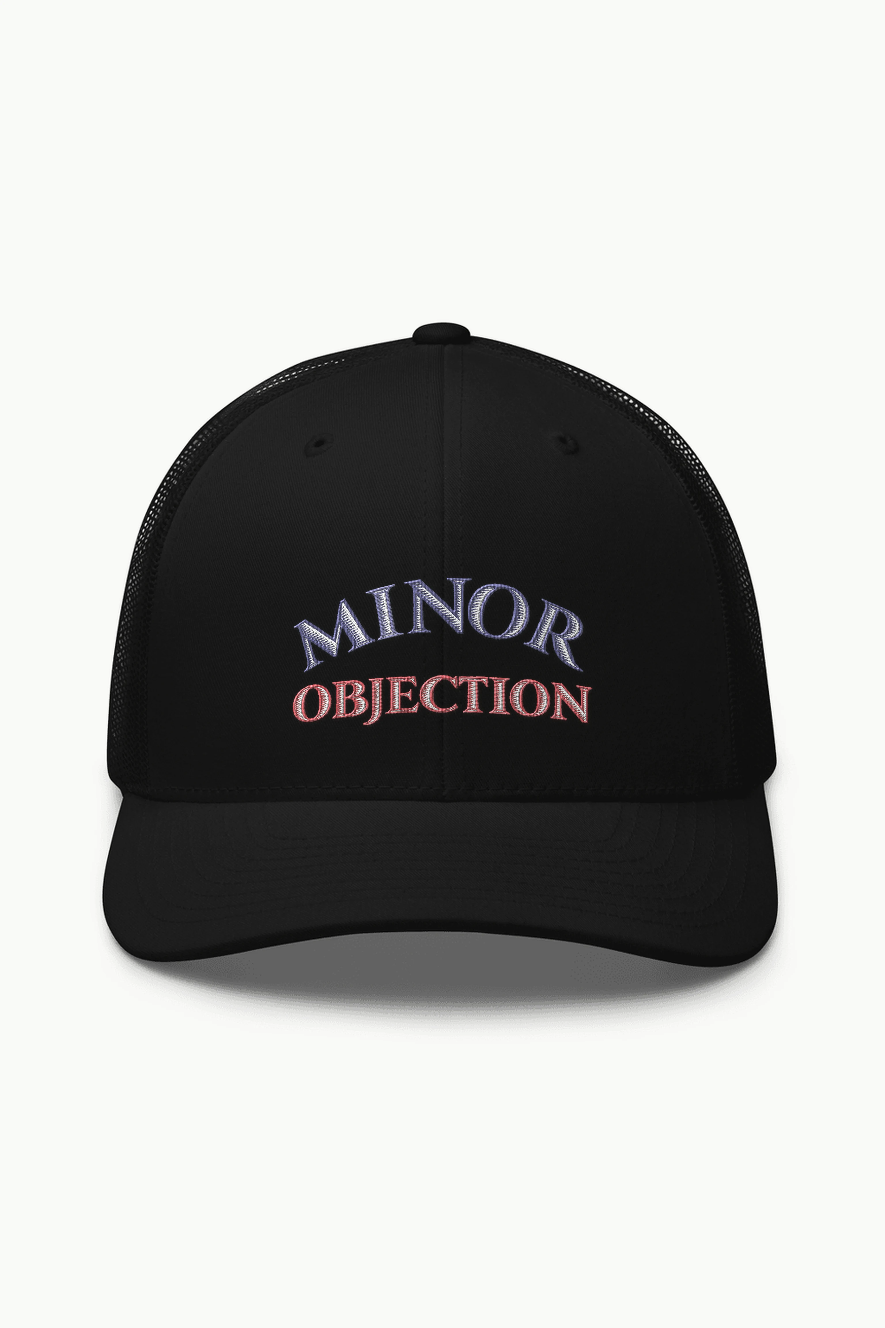 "Minor Objection" Retro Trucker Cap · Embroidered