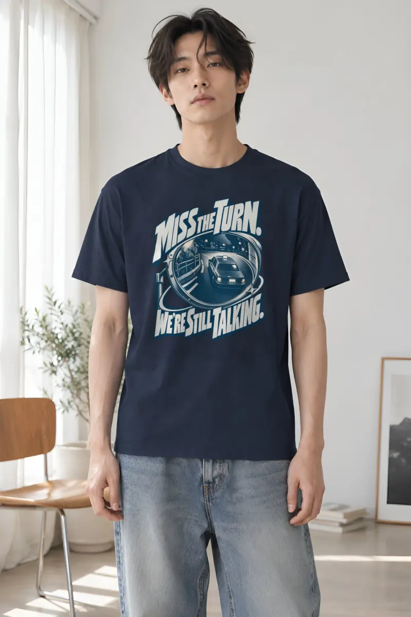“Miss the Turn” Heavyweight Unisex Crewneck T-shirt