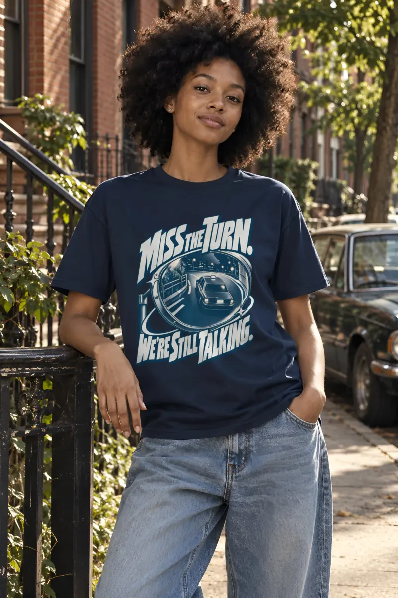 "Miss the Turn" Heavyweight Unisex Crewneck T-shirt