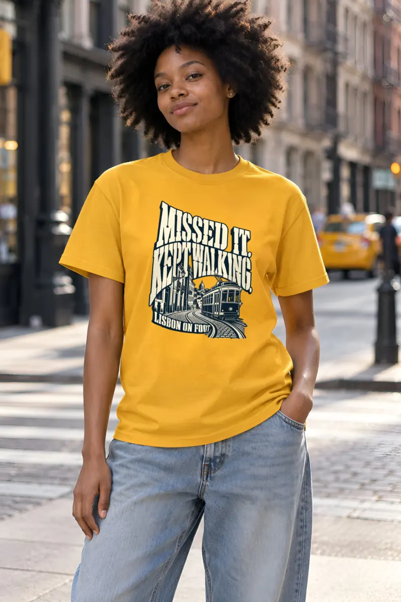 "MISSED IT. KEPT WALKING." Heavyweight Unisex Crewneck T-shirt