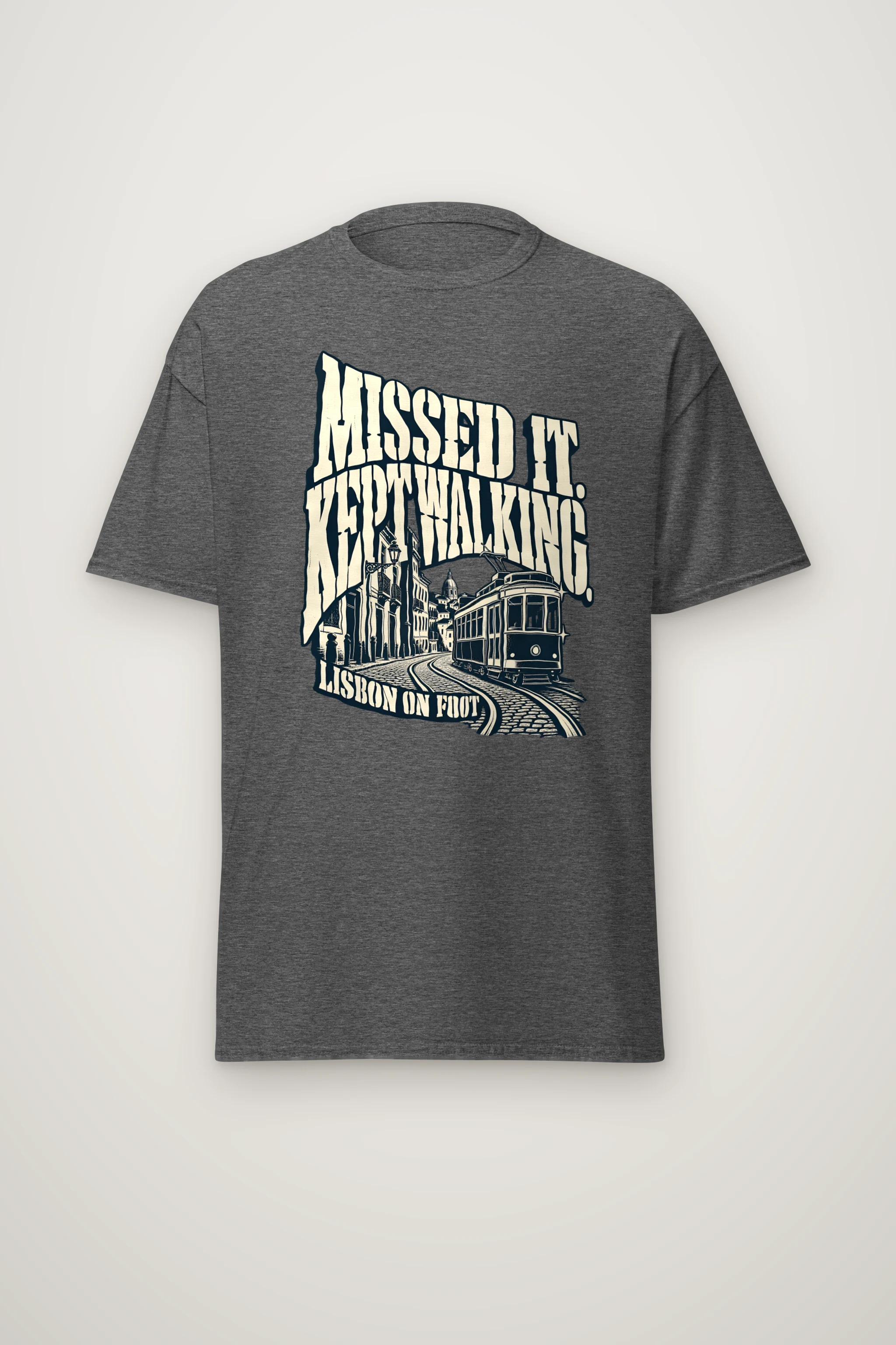"MISSED IT. KEPT WALKING." Heavyweight Unisex Crewneck T-shirt