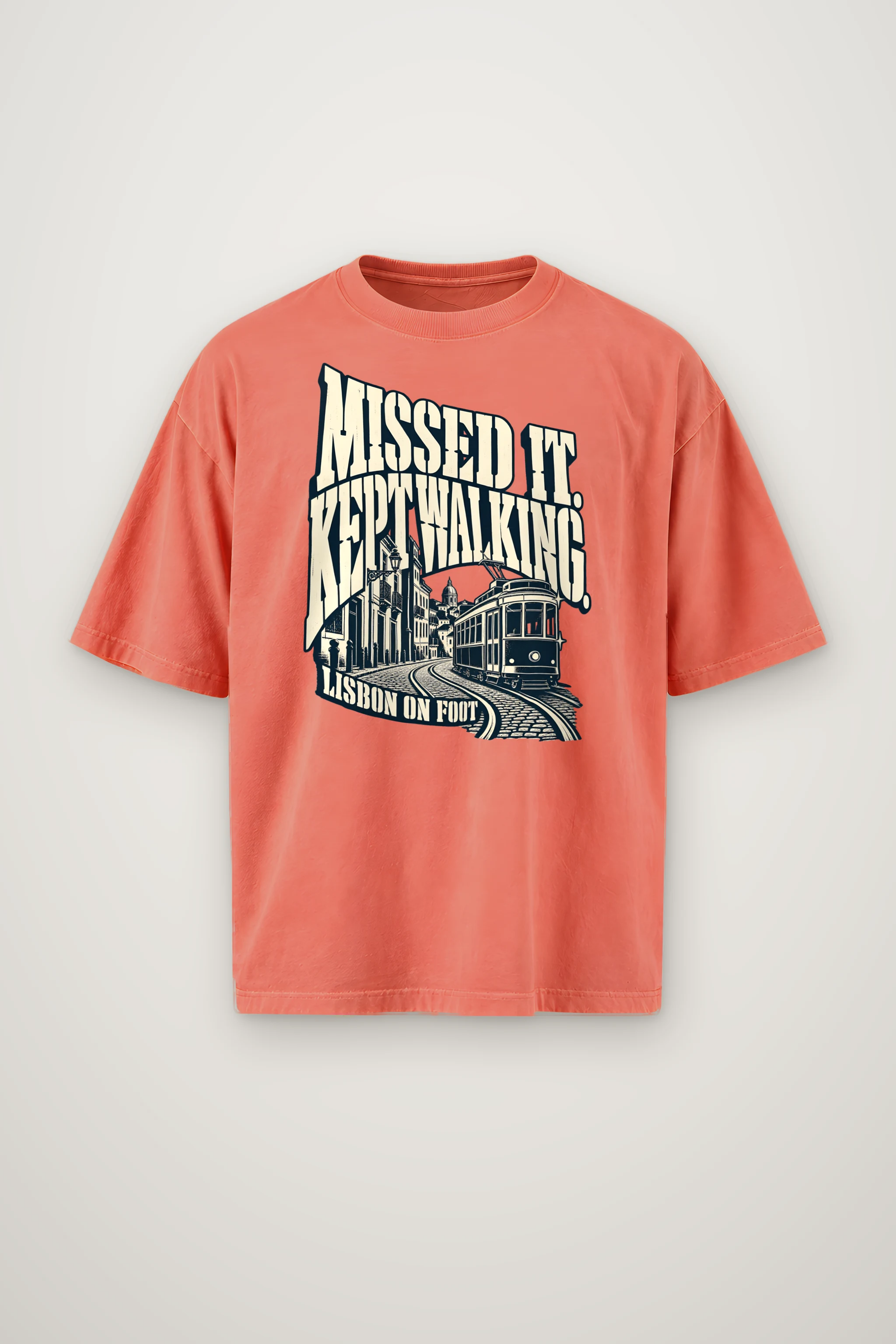 "MISSED IT. KEPT WALKING." Men's Oversized Heavyweight Crewneck T-Shirt