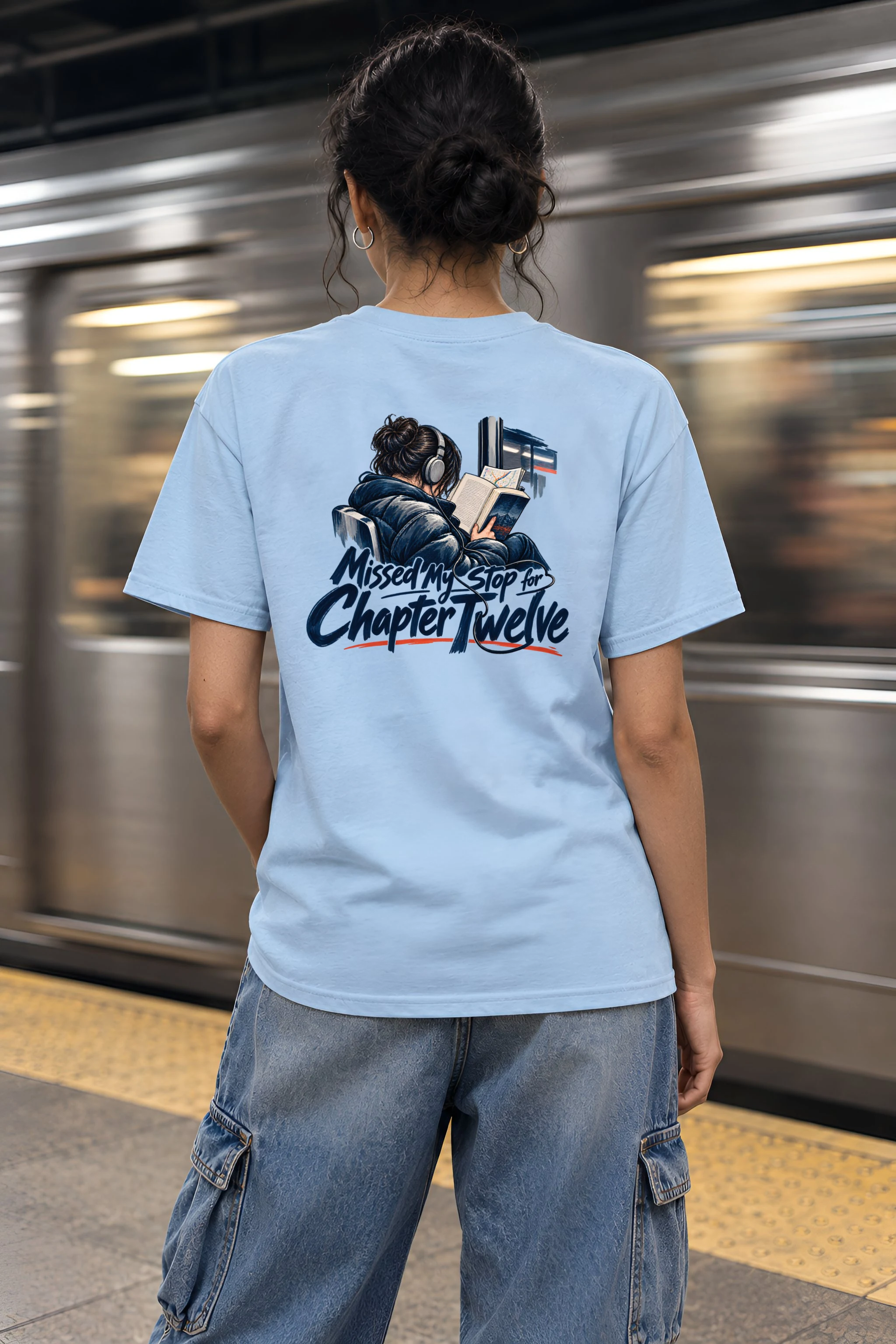 "Missed My Stop for Chapter Twelve" Heavyweight Unisex Crewneck T-shirt