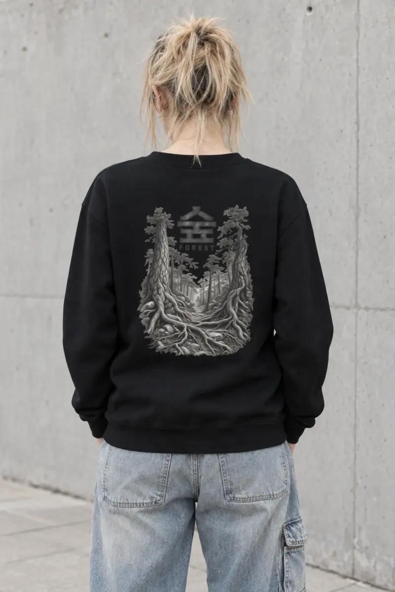 "Misty Pines Pathway" Heavy Blend Unisex Crewneck Sweatshirt