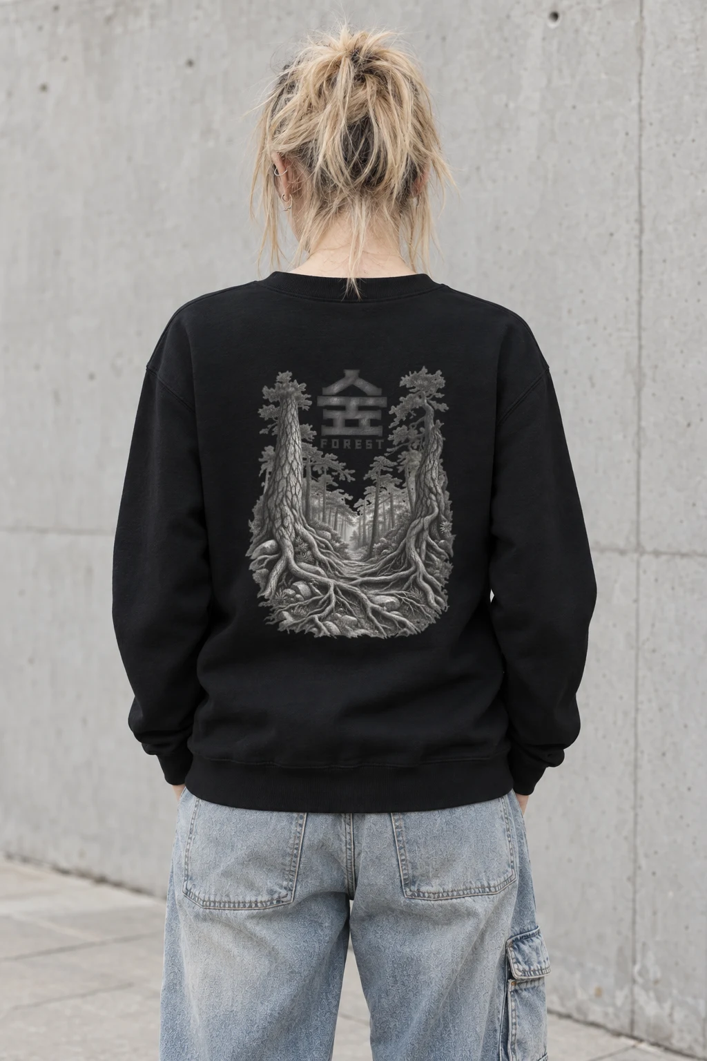 "Misty Pines Pathway" Heavy Blend Unisex Crewneck Sweatshirt