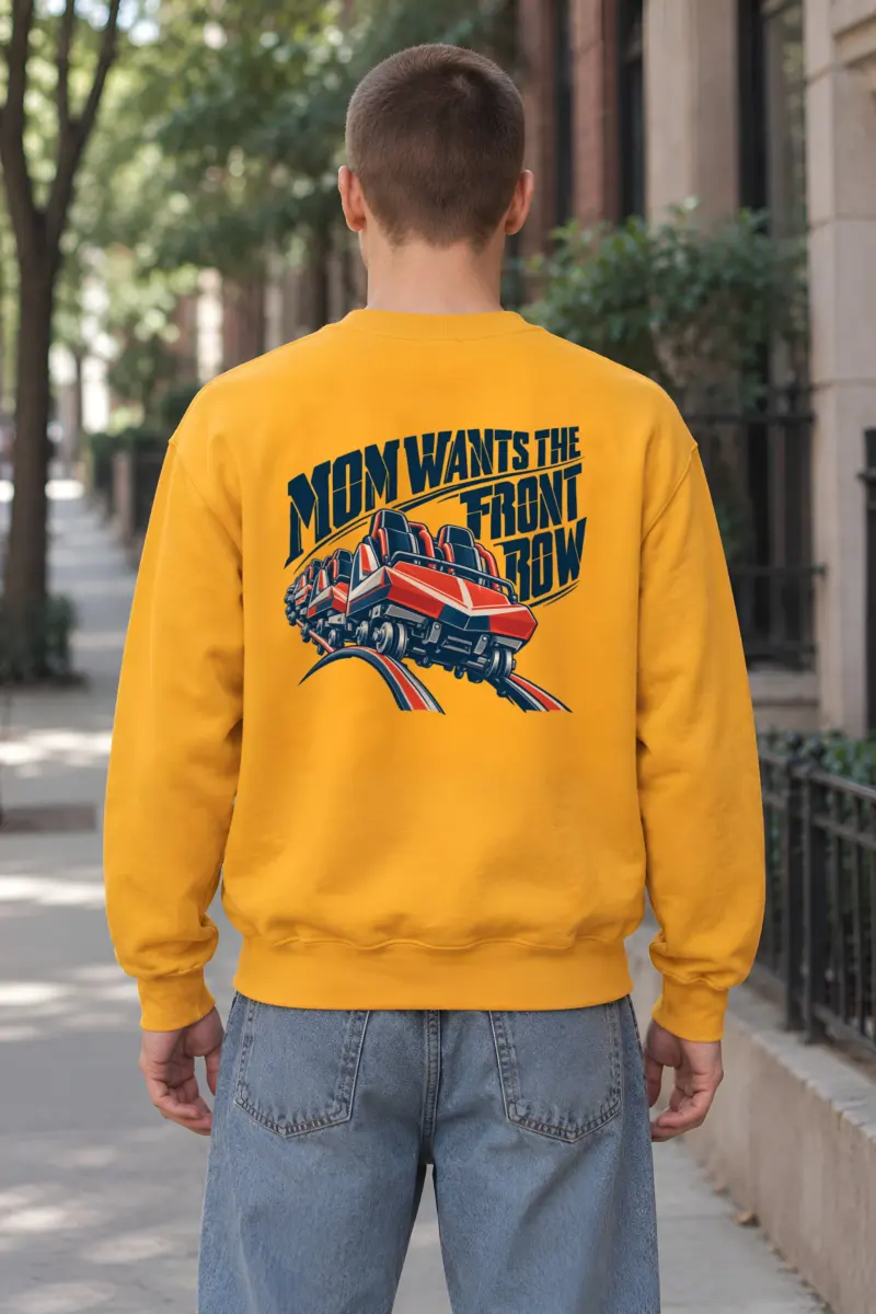“Mom Wants The Front Row” Heavy Blend Unisex Crewneck Sweatshirt